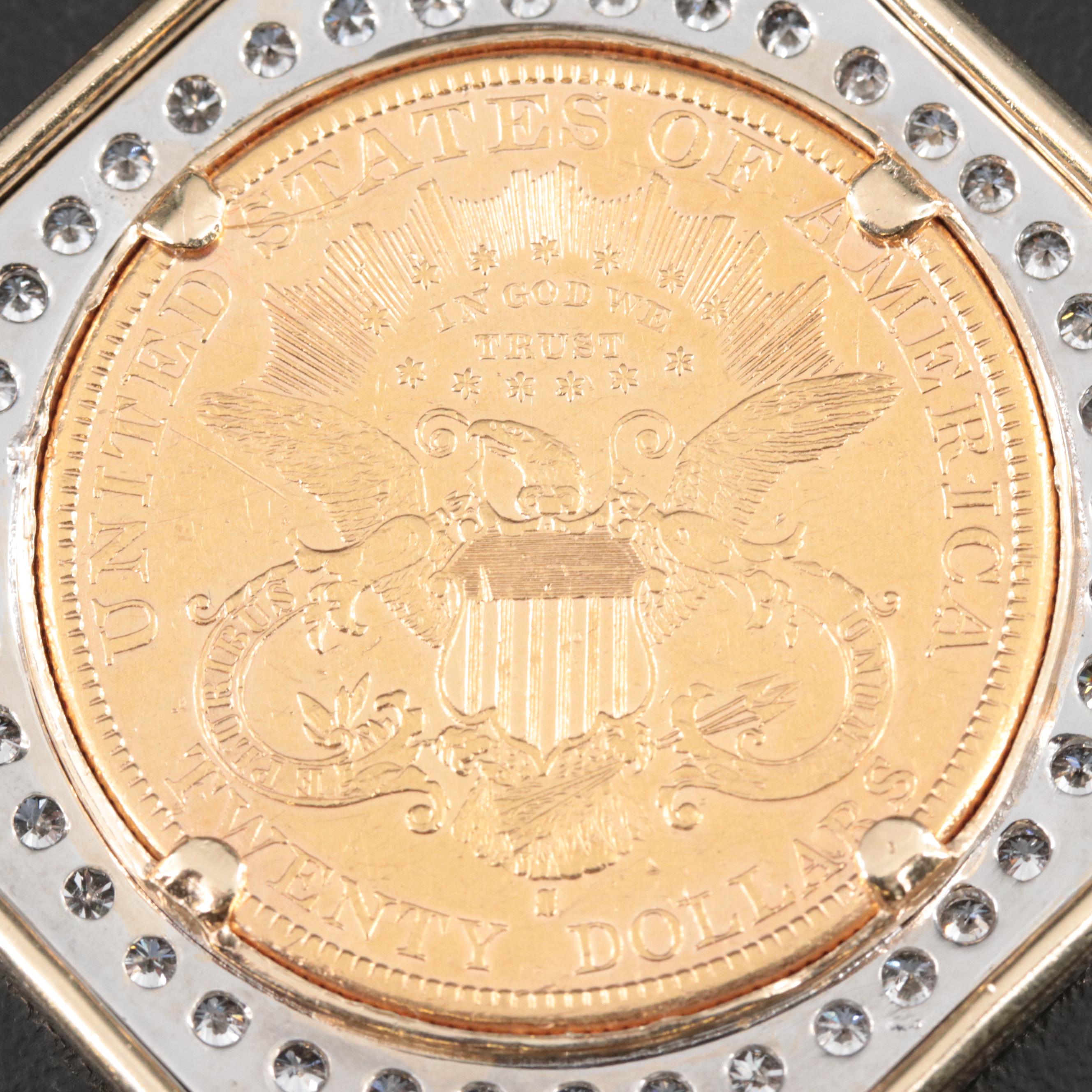 1879-S Liberty Head Gold Coin  2.40 CTW Diamond Pendant Necklace