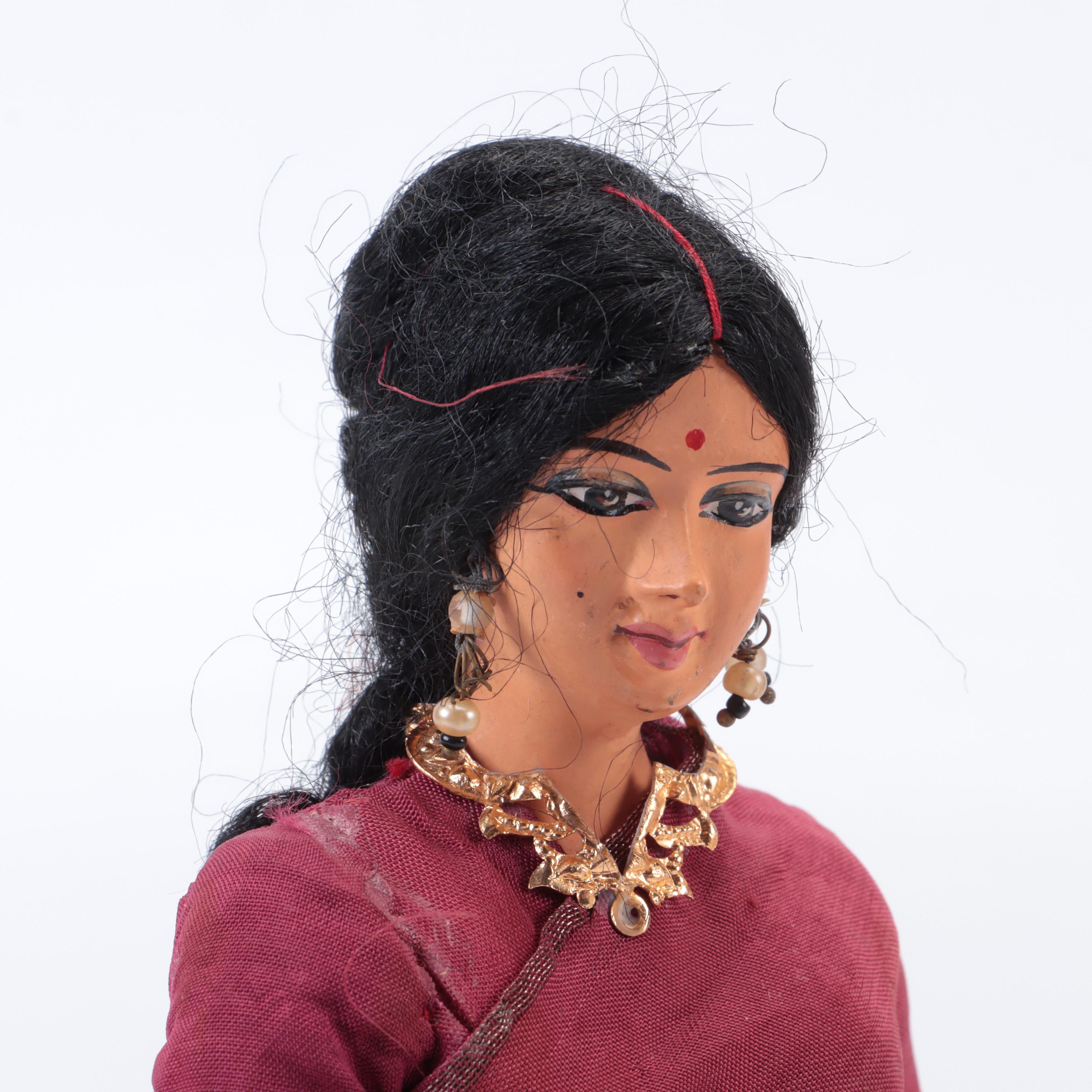 Franklin Heirloom Maryse Nicole "Blushing Rose" Porcelain Doll with Other Dolls