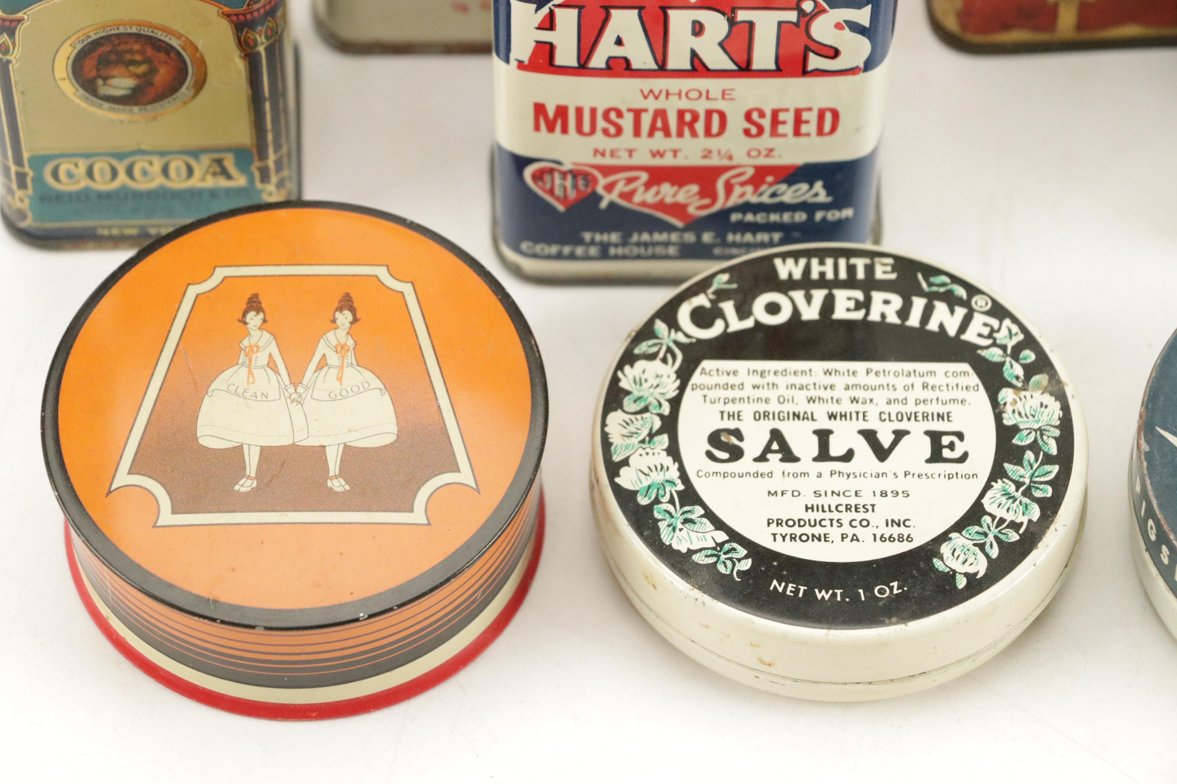 Stehman's, Monarch, Royal with Other Advertising Tins, Early to Mid-20th Century