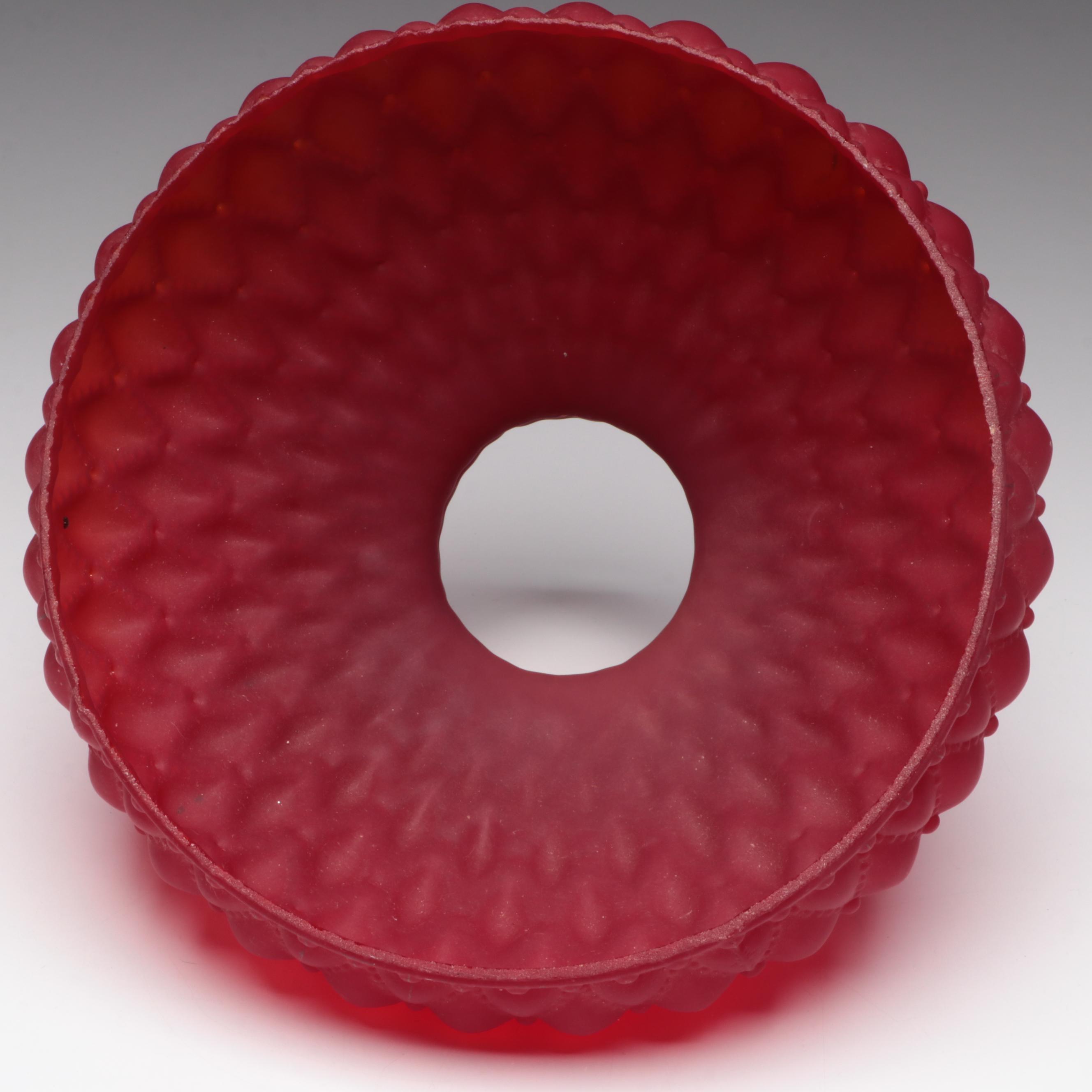 Ruby Red Satin Glass Lamp Shade with Other Hurricane Lamp Shades