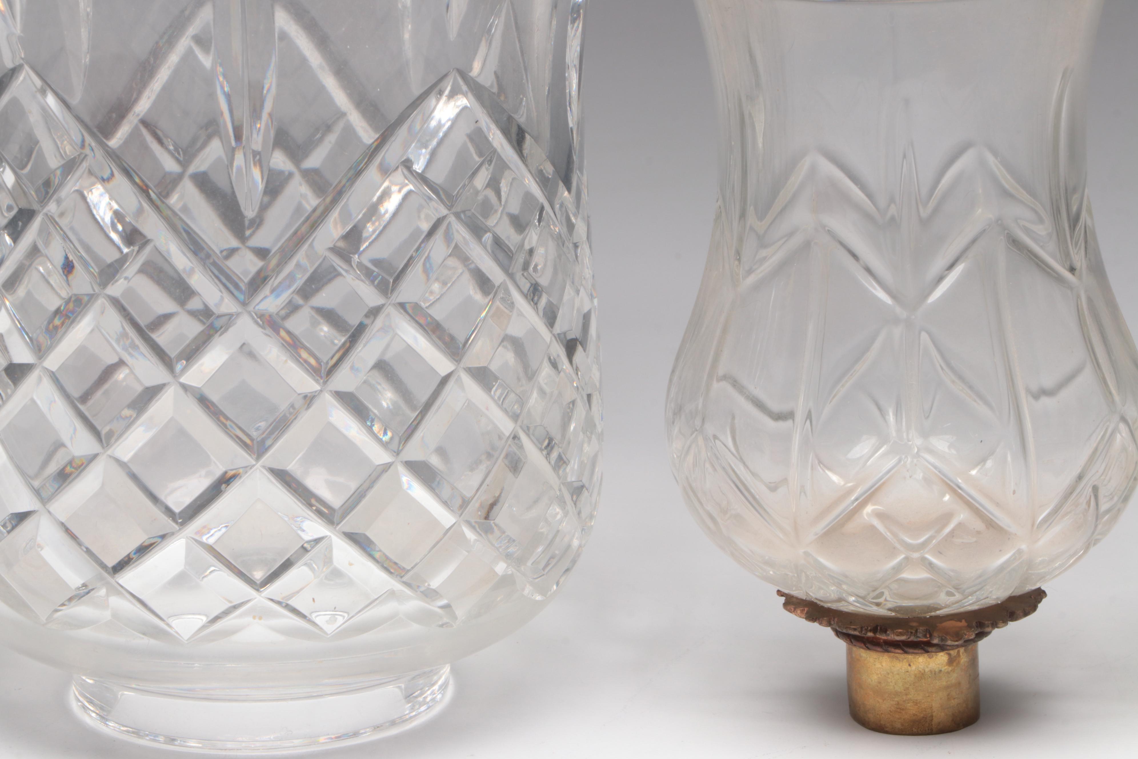 Ruby Red Satin Glass Lamp Shade with Other Hurricane Lamp Shades