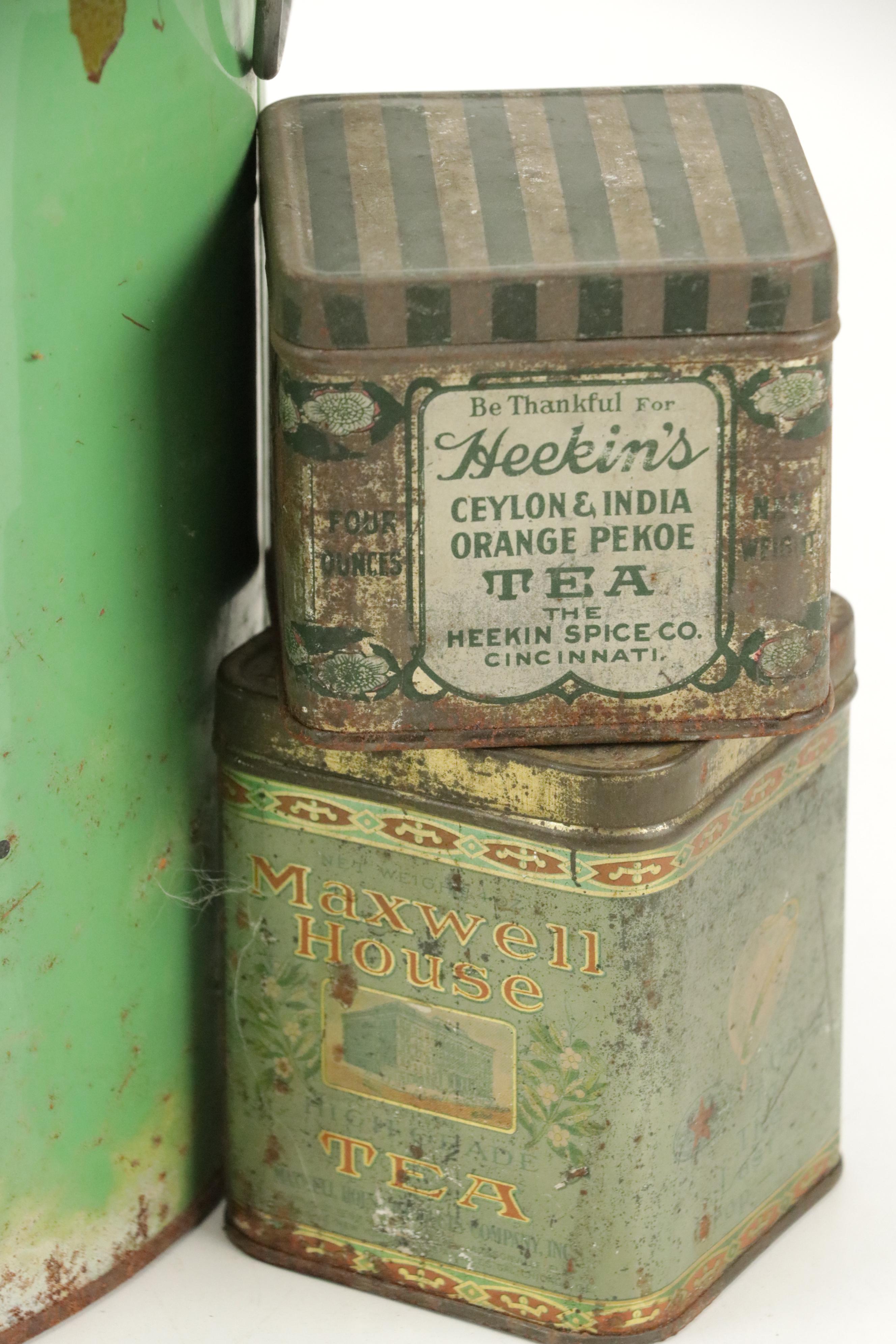 Stehman's, Monarch, Royal with Other Advertising Tins, Early to Mid-20th Century