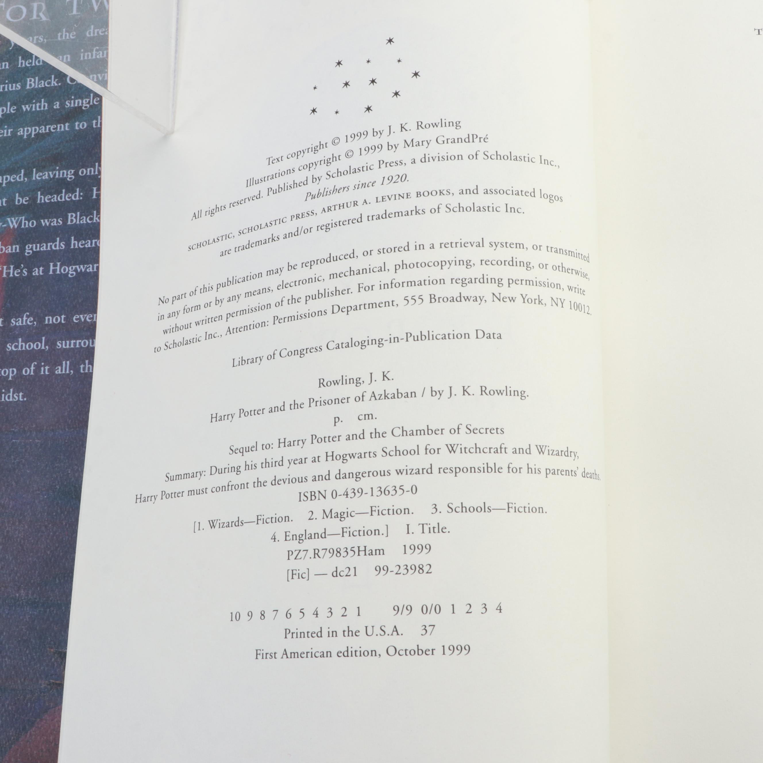 Rowling Full “Harry Potter” Set, First American Edition with Six First Printings