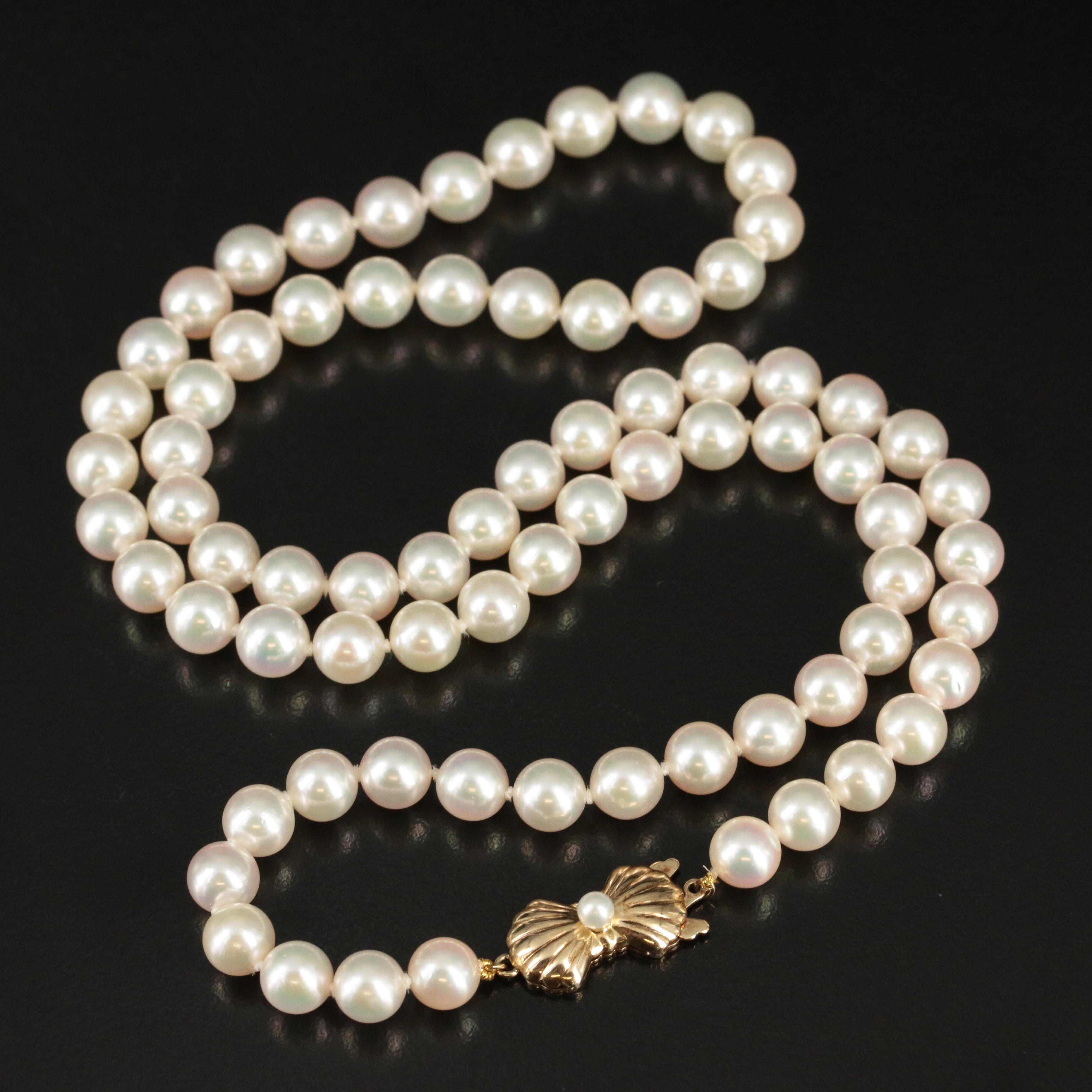 Blue Lagoon Pearl Strand with 14K Clasp
