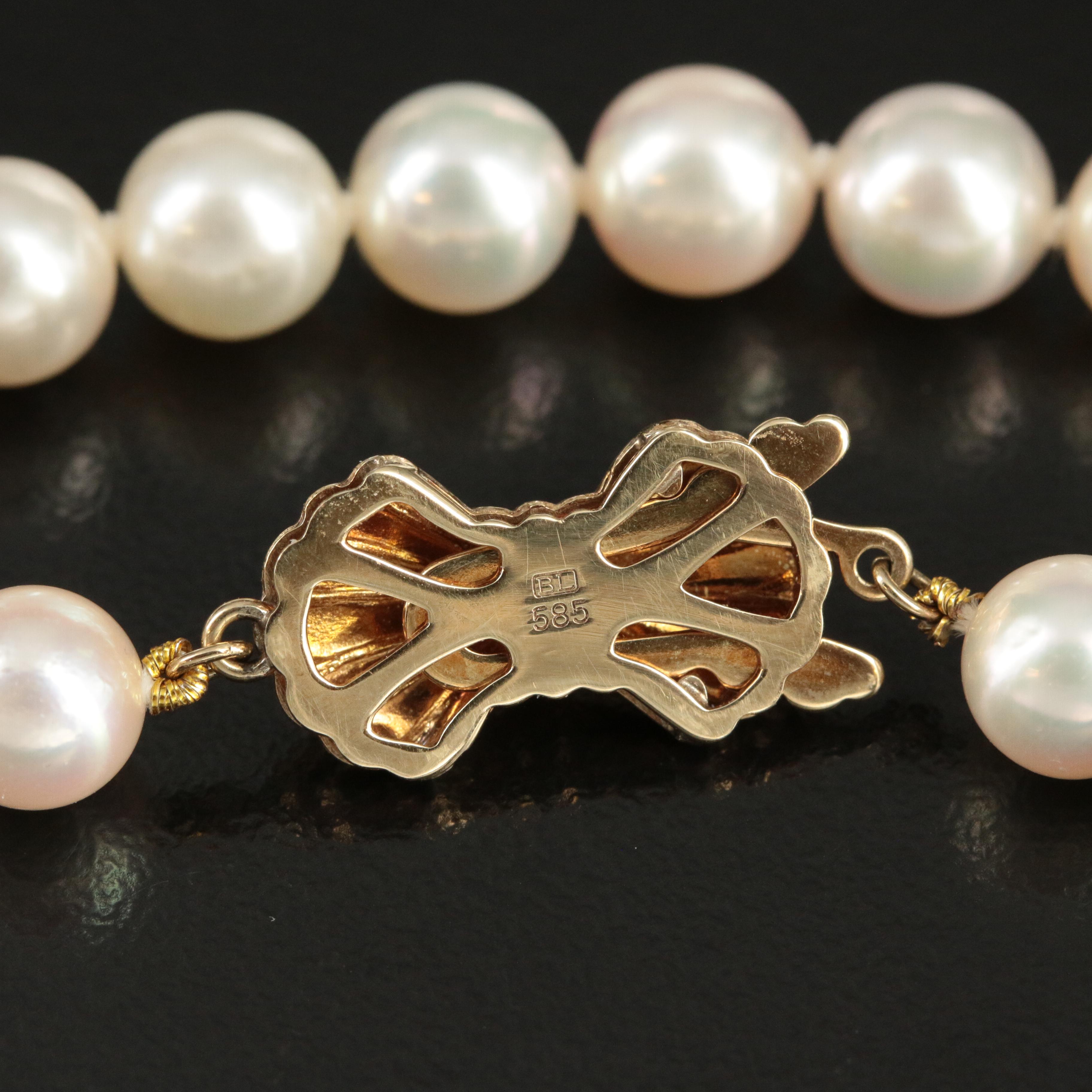 Blue Lagoon Pearl Strand with 14K Clasp