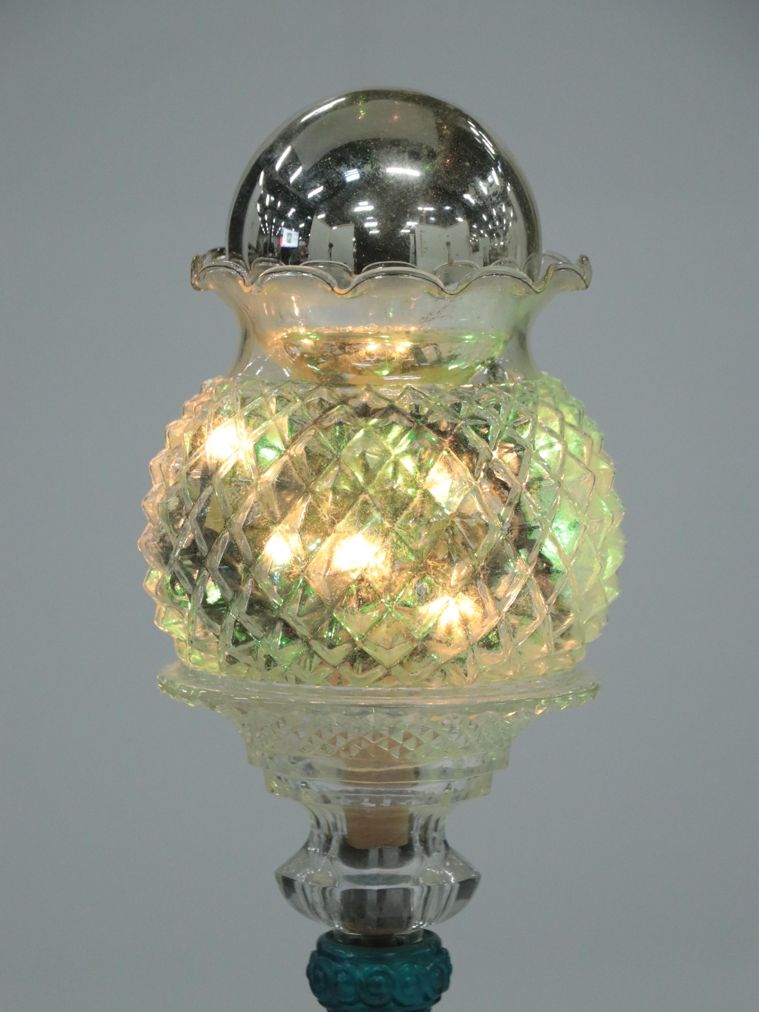 Alden Willard Cole Hand-Painted Multicolor Torchiere Table Lamp