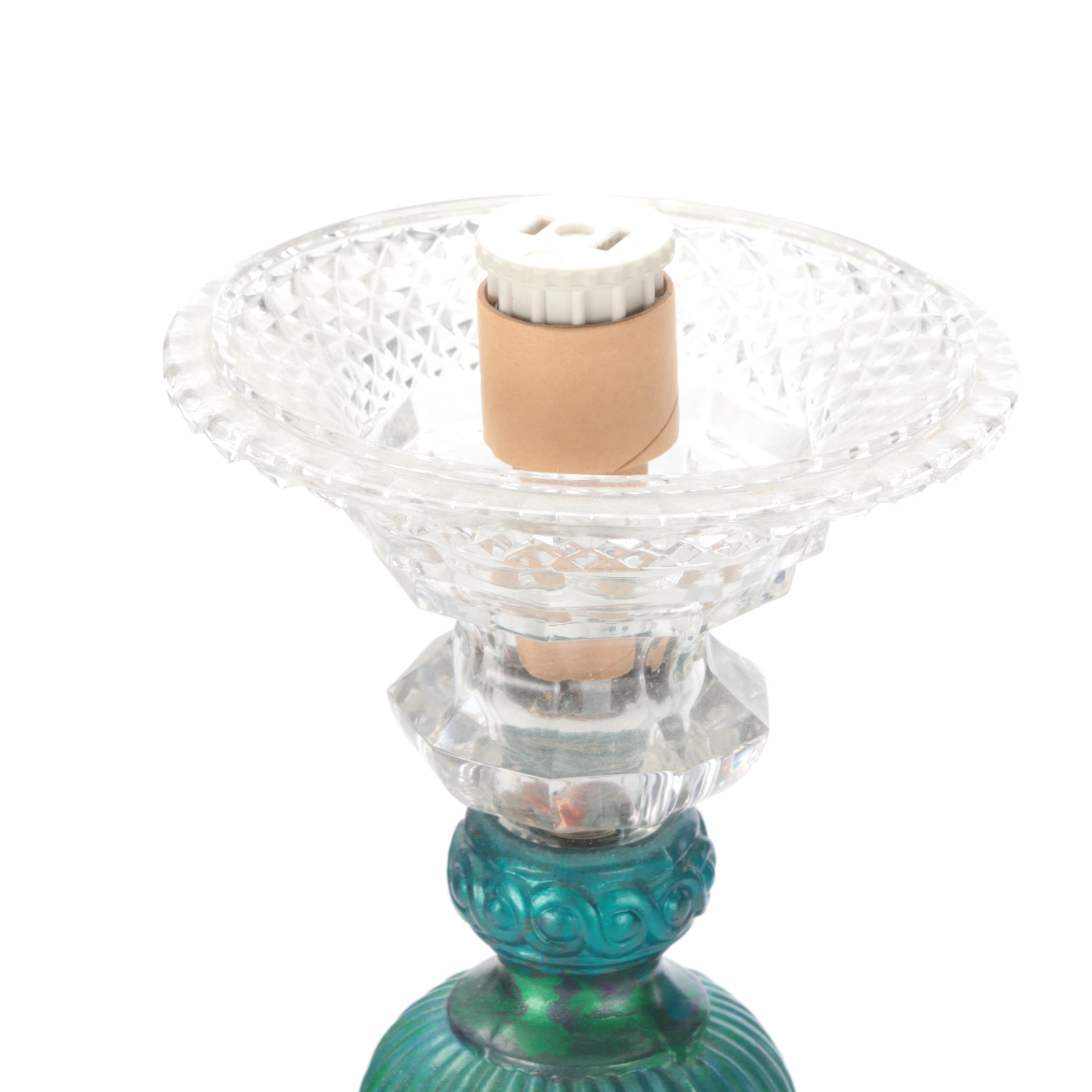 Alden Willard Cole Hand-Painted Multicolor Torchiere Table Lamp