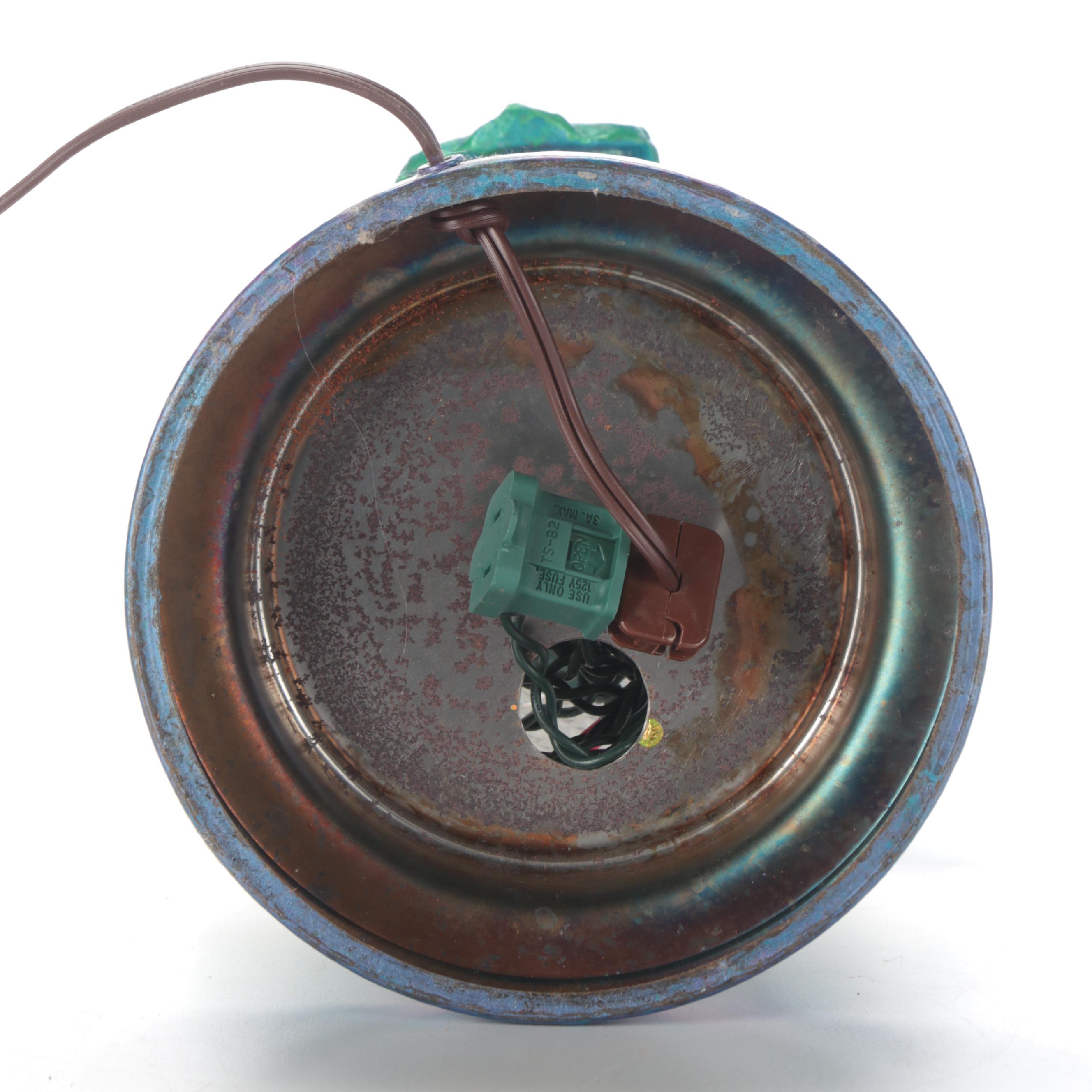 Alden Willard Cole Hand-Painted Multicolor Torchiere Table Lamp