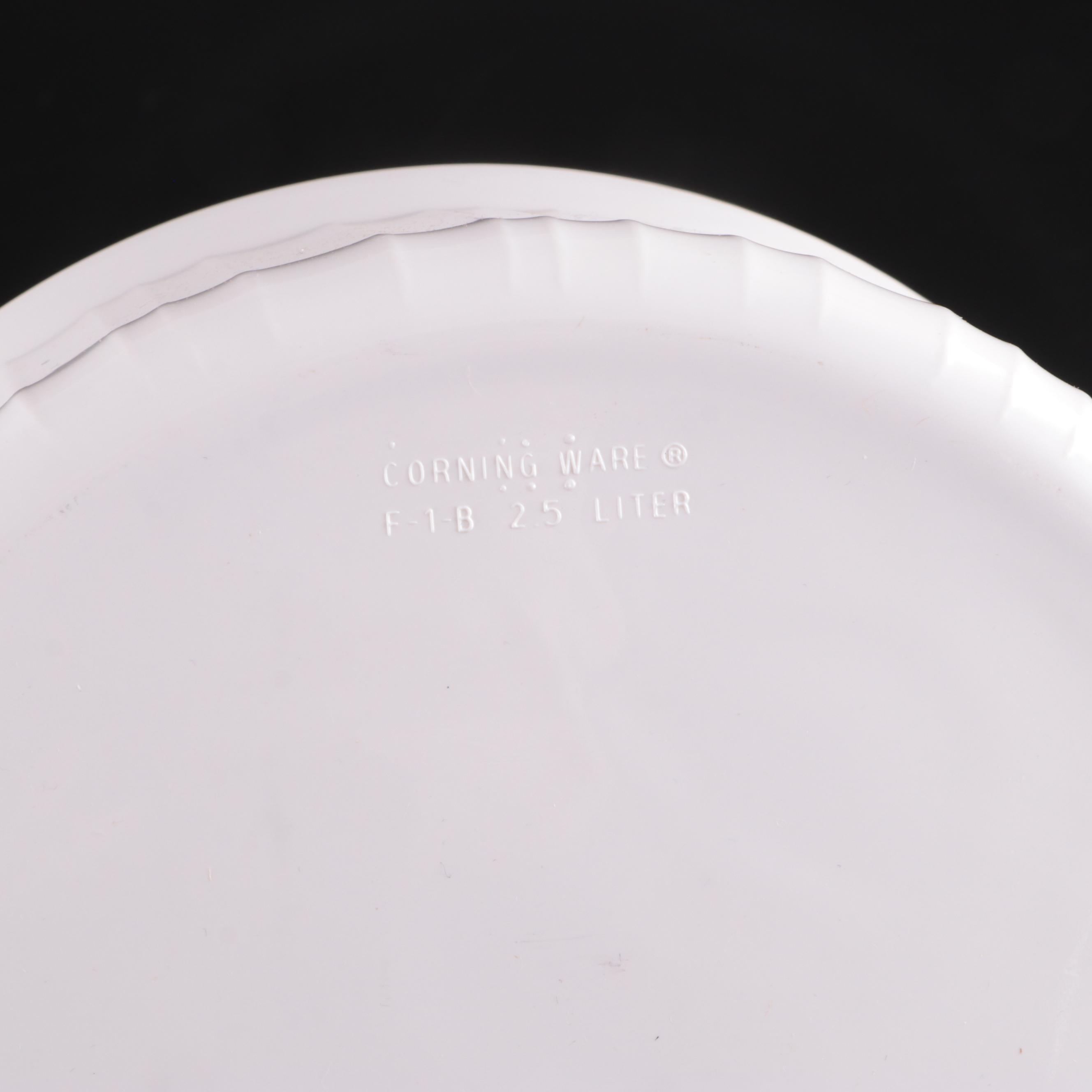 CorningWare "French White" Ceramic Casserole Dishes and Food Storage Dishes