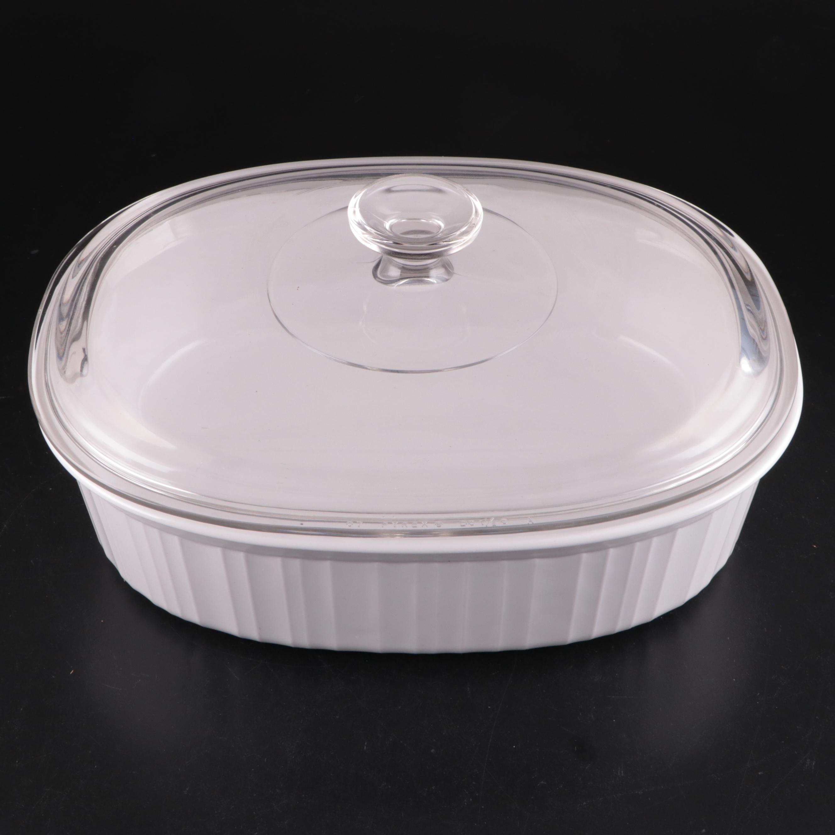 CorningWare "French White" Ceramic Casserole Dishes and Food Storage Dishes