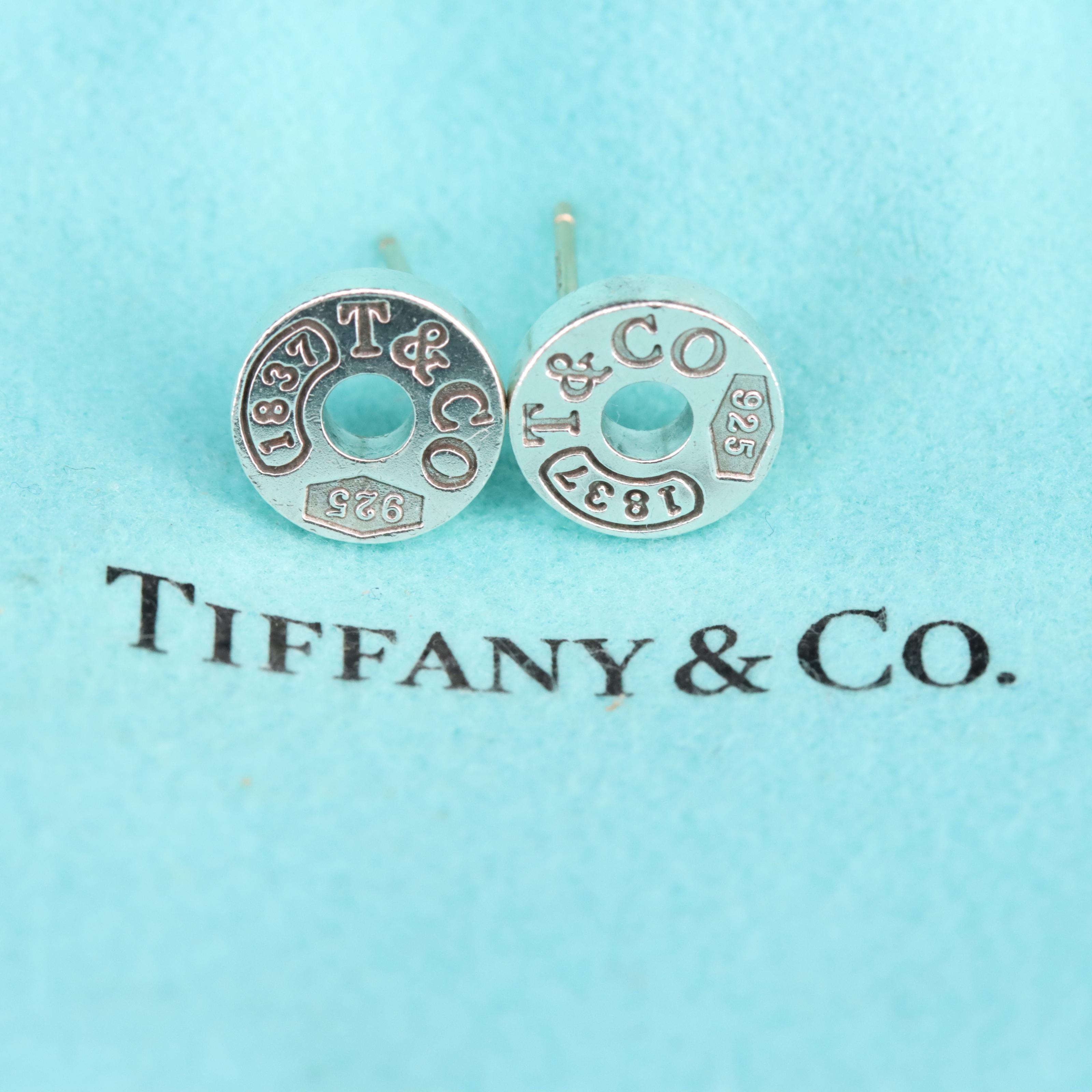 Tiffany & Co. "1837" Sterling Circle Earrings