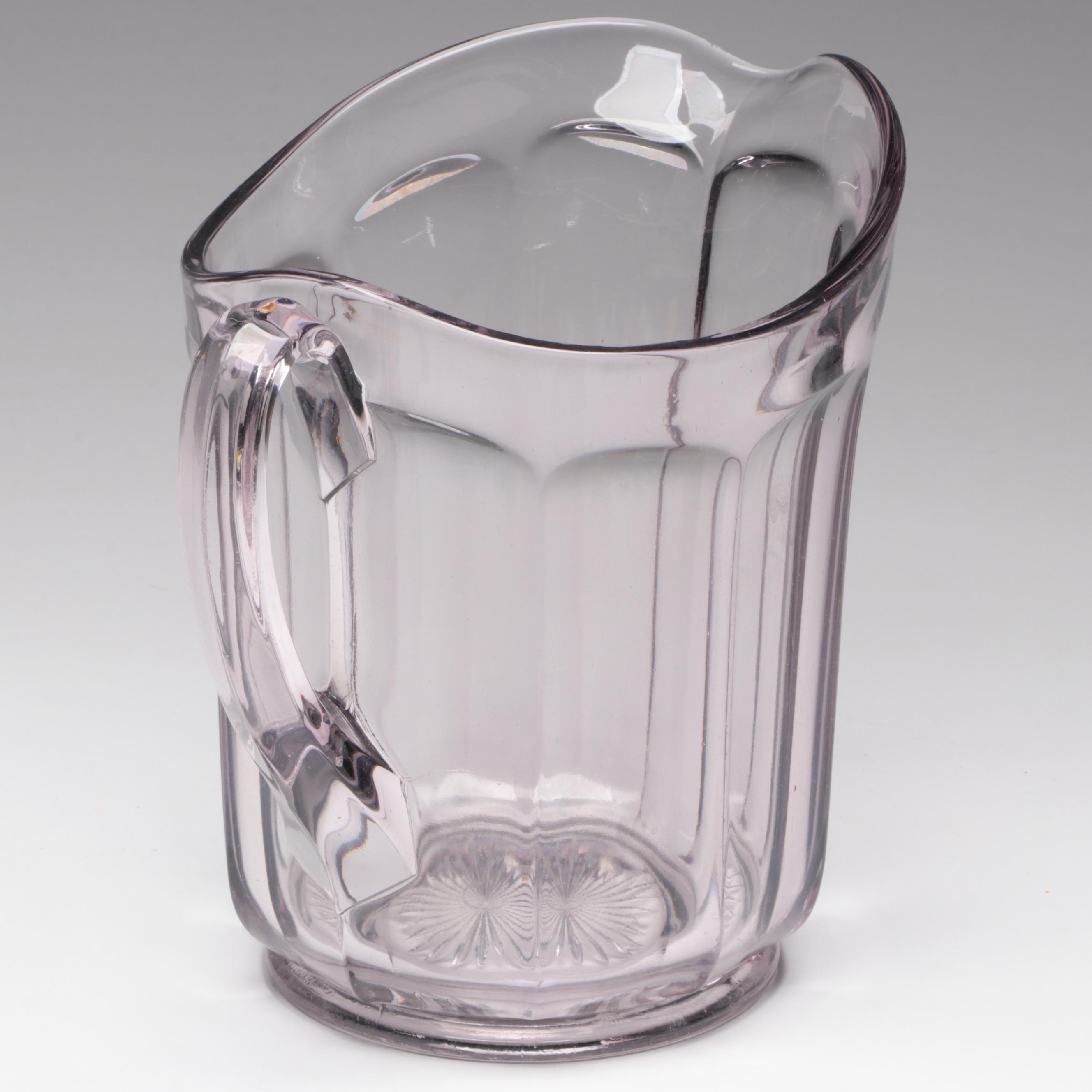 Purple Glass Pitcher and Other Amethyst Glass Vases and Decor