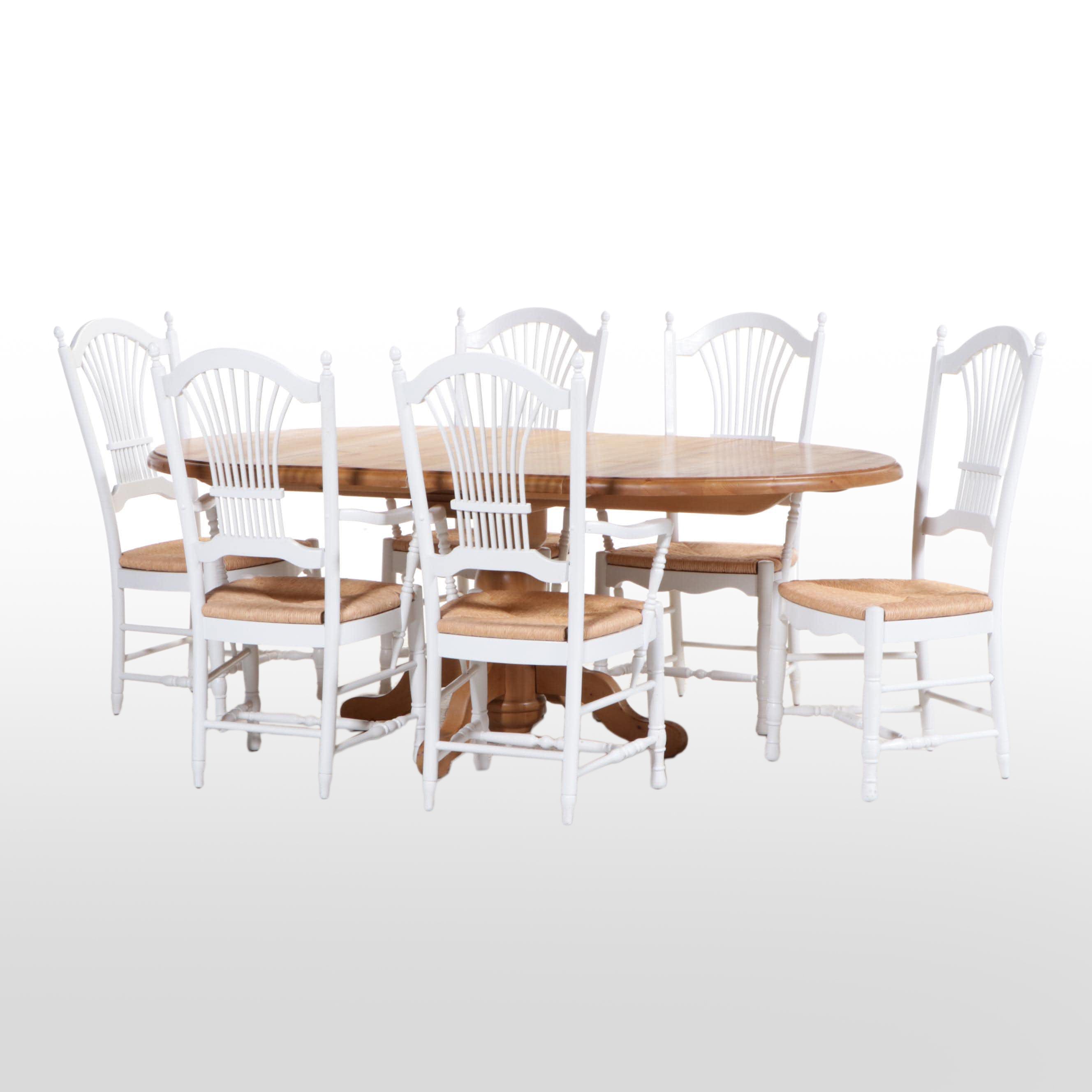 Seven-Piece French Provincial Style Dining Set, Incl. Habersham Plantation