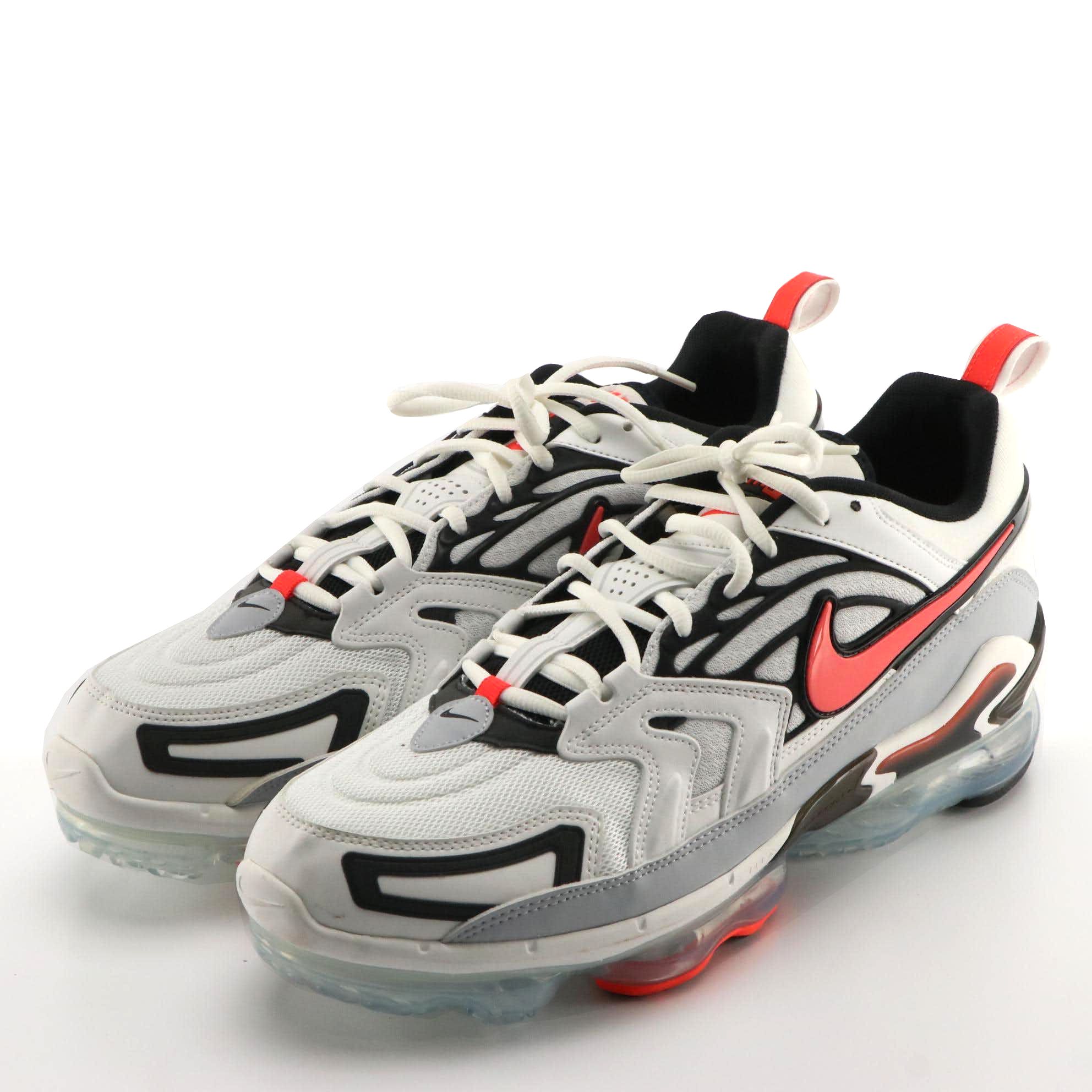 Nike Air Vapormax Evo Sneakers in Summit White/Bright Crimson with Box