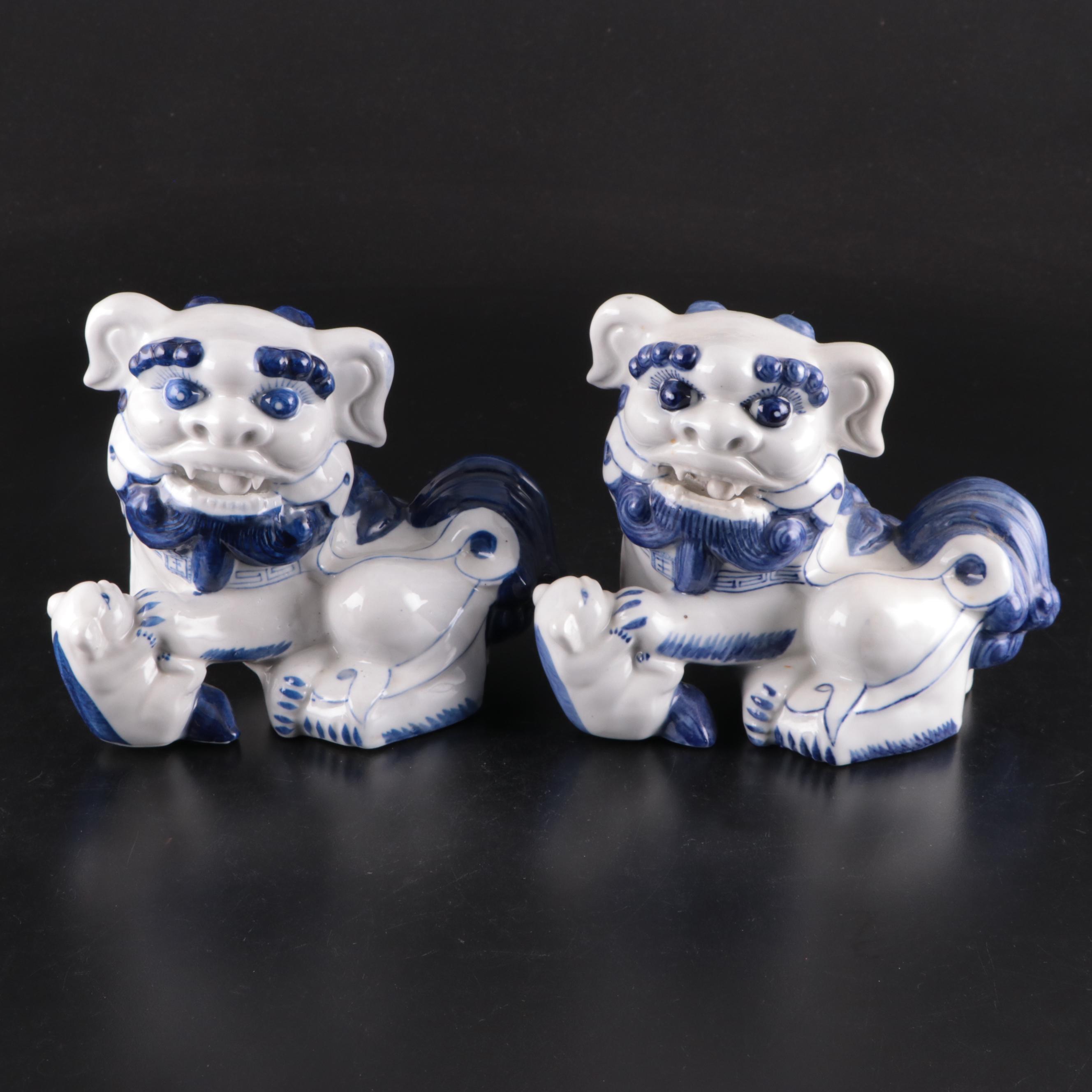 Japanes Okinawa Ceramic Shisa Decanter, Chinese Porcelain Guardian Lions