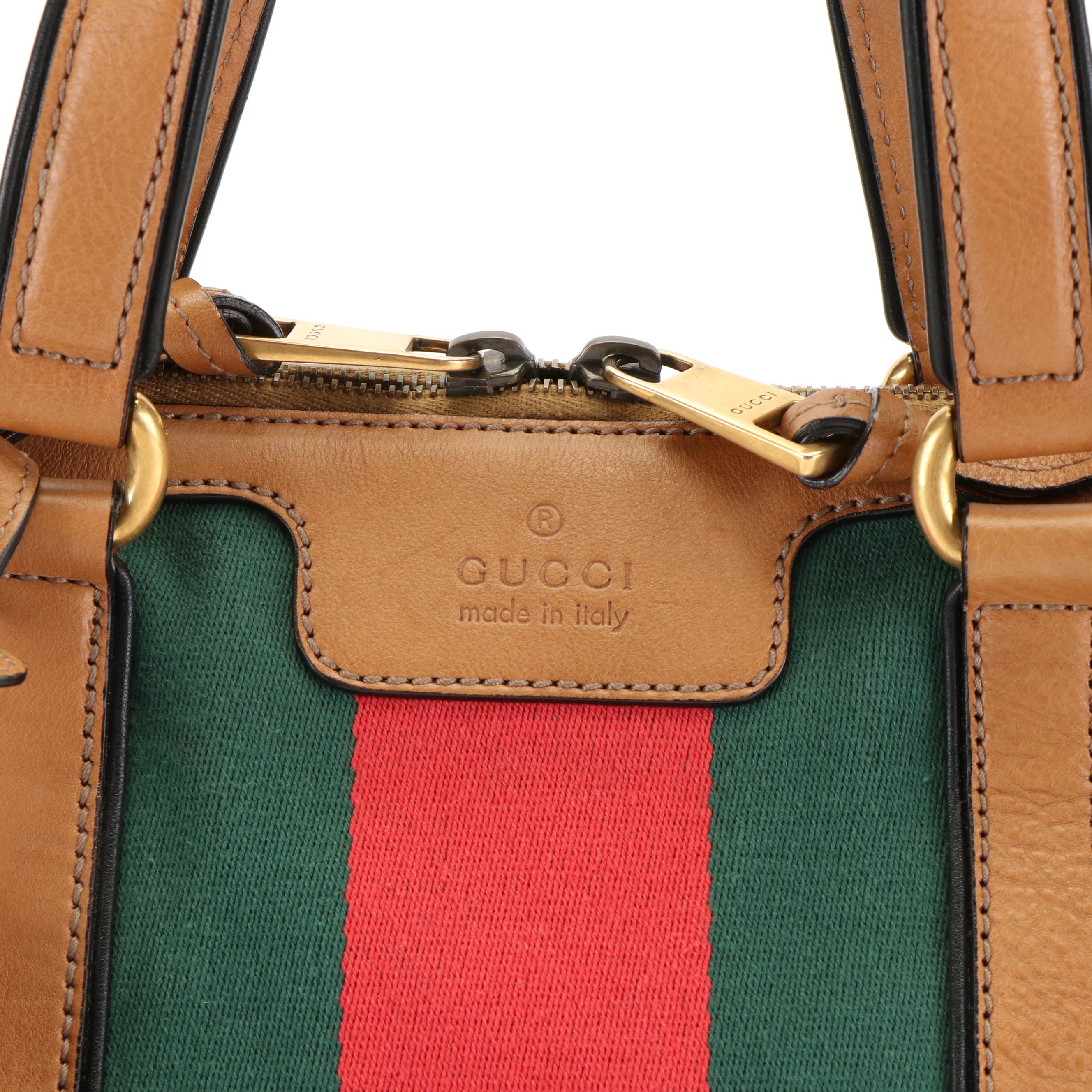 Gucci GG Rania Canvas Top Handle Bag