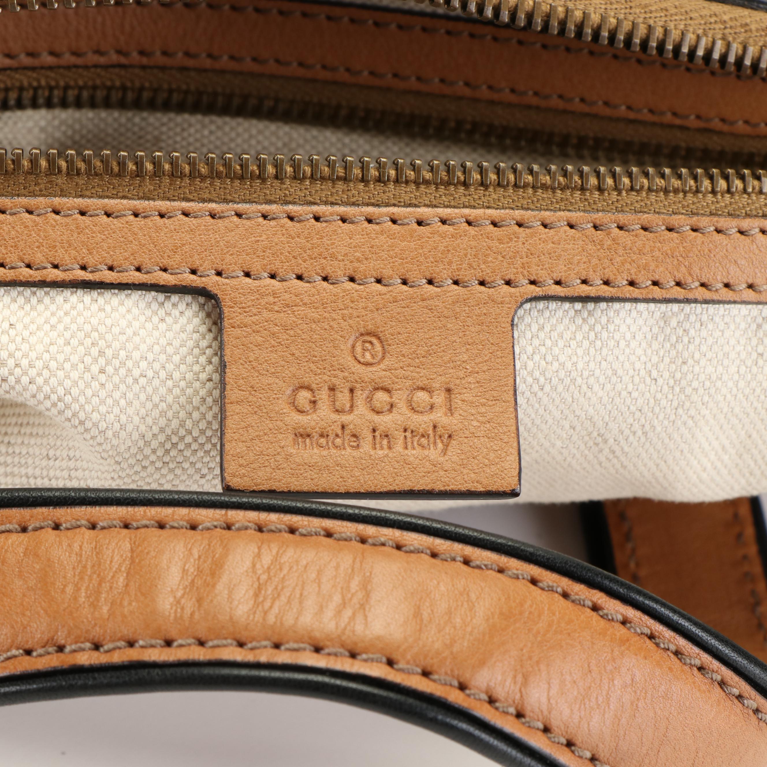 Gucci GG Rania Canvas Top Handle Bag