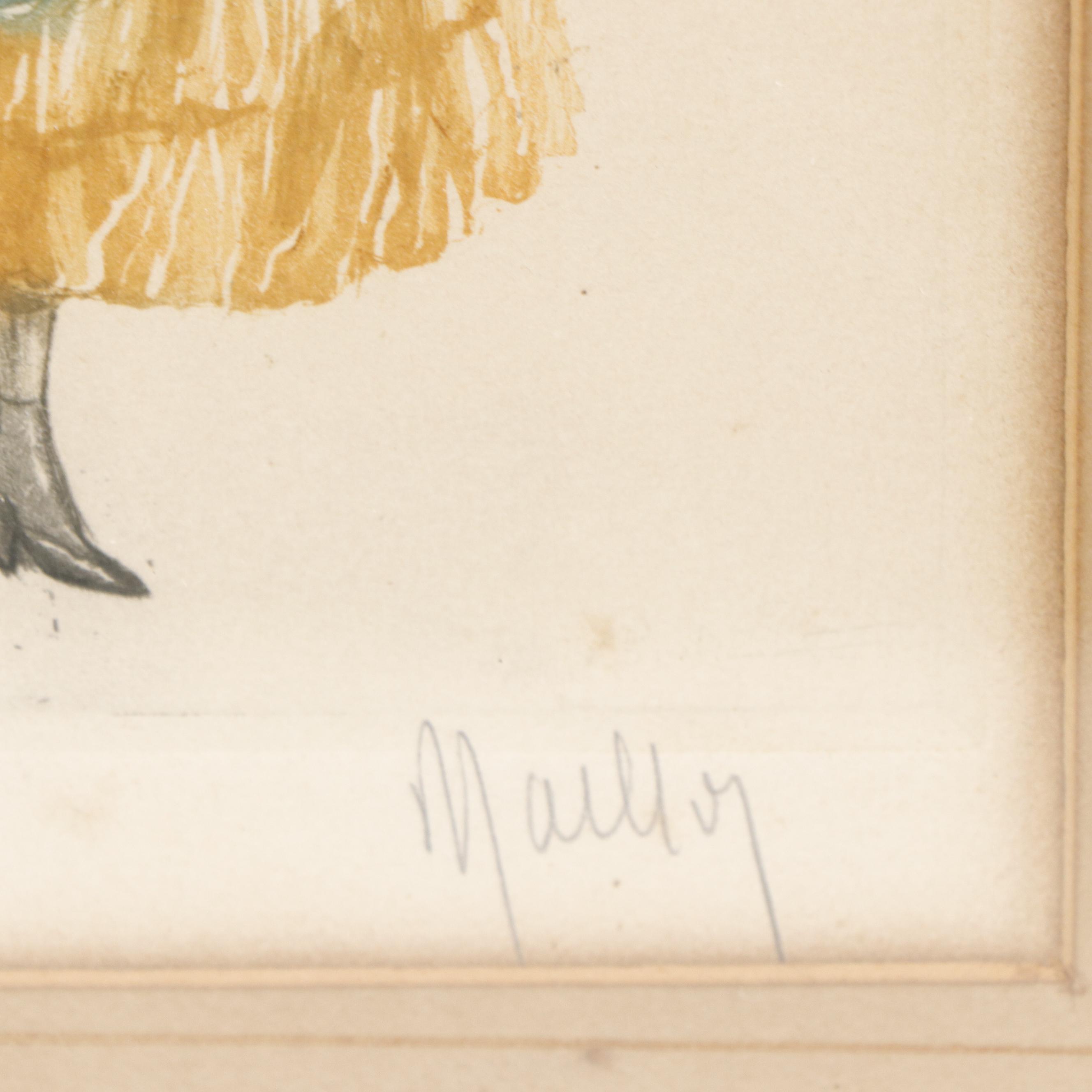 Etching with Aquatint of a Woman with Parasol Reading a Book