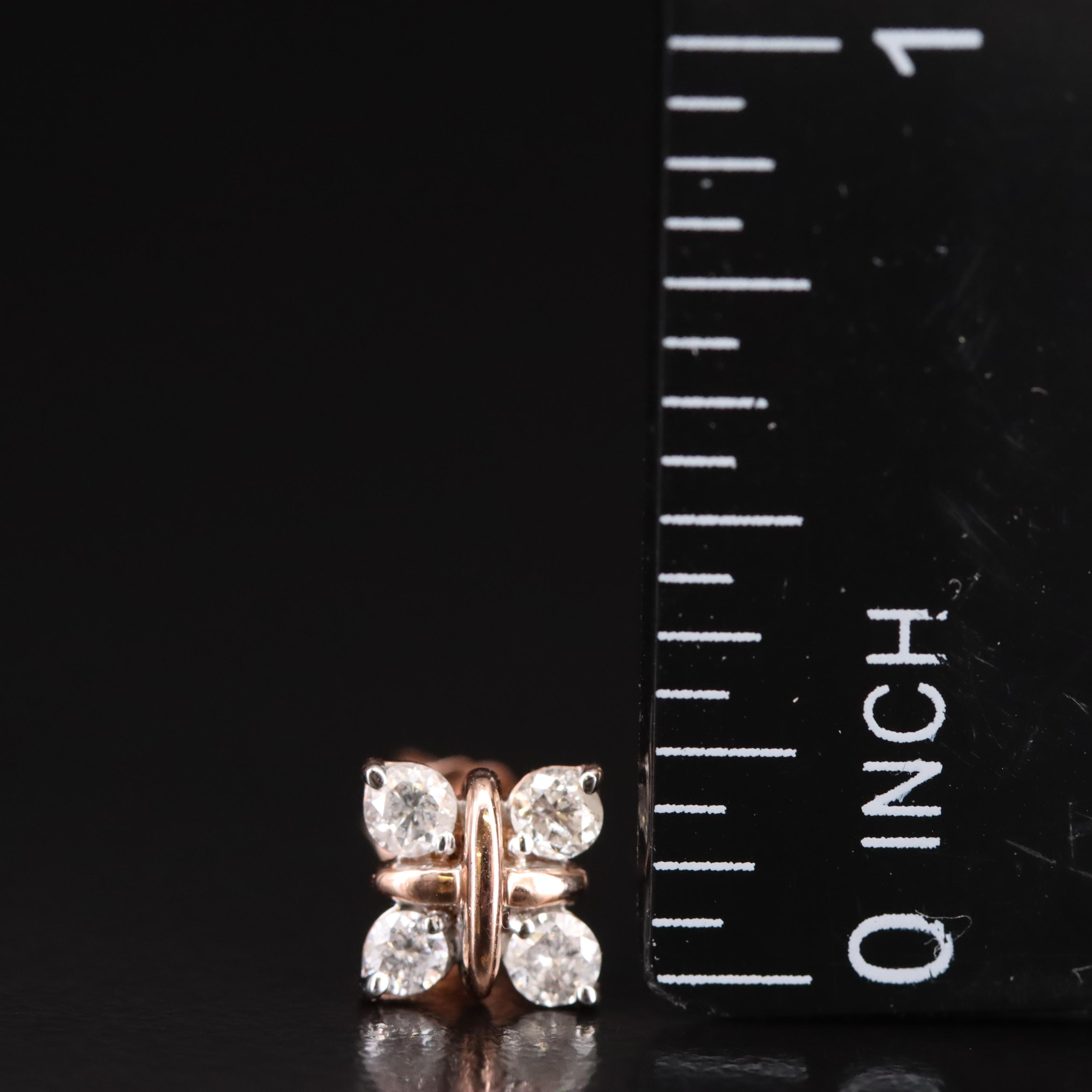 14K Rose Gold 0.50 CTW Diamond Earrings