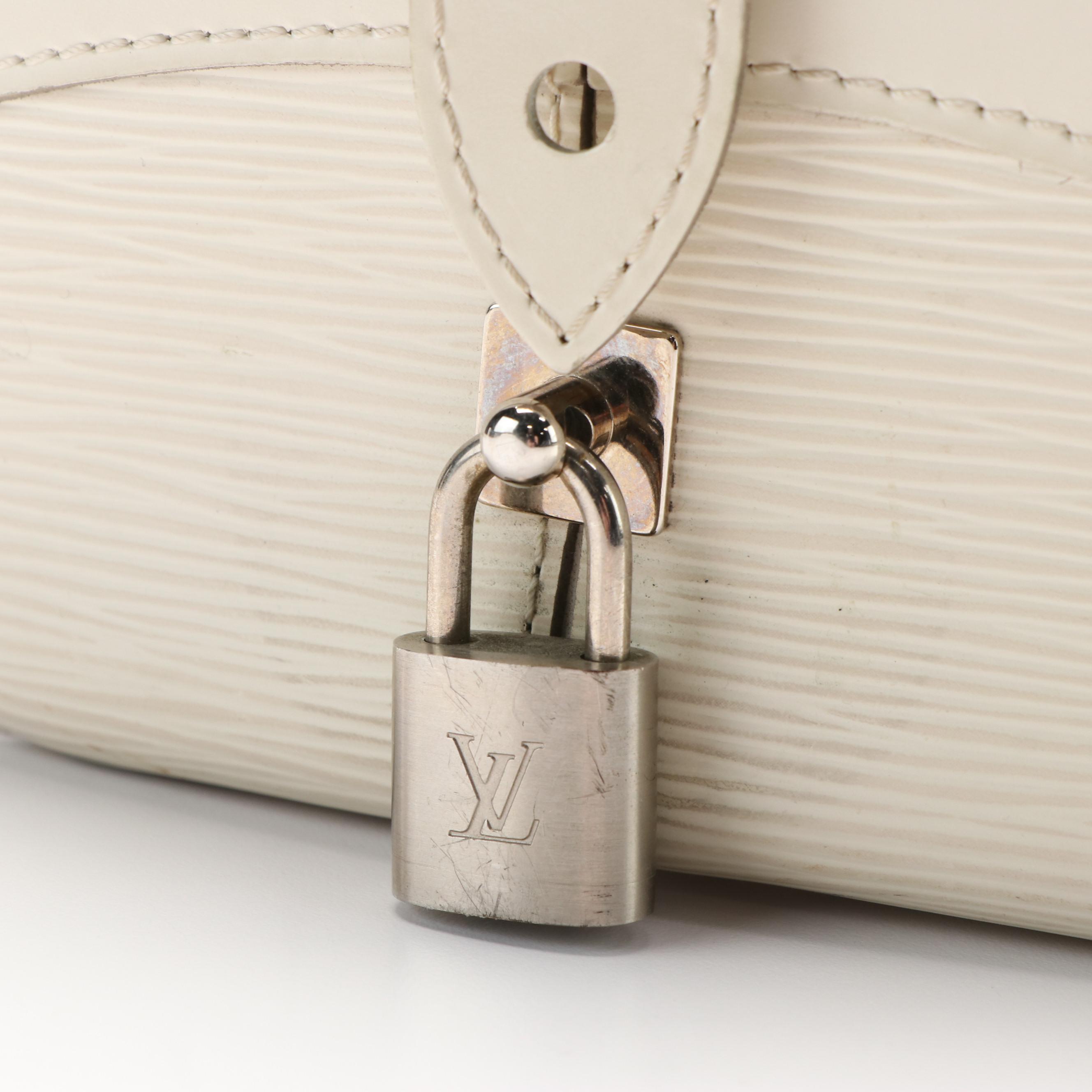 Louis Vuitton Montaigne White Epi Leather Bowling Bag EBTH