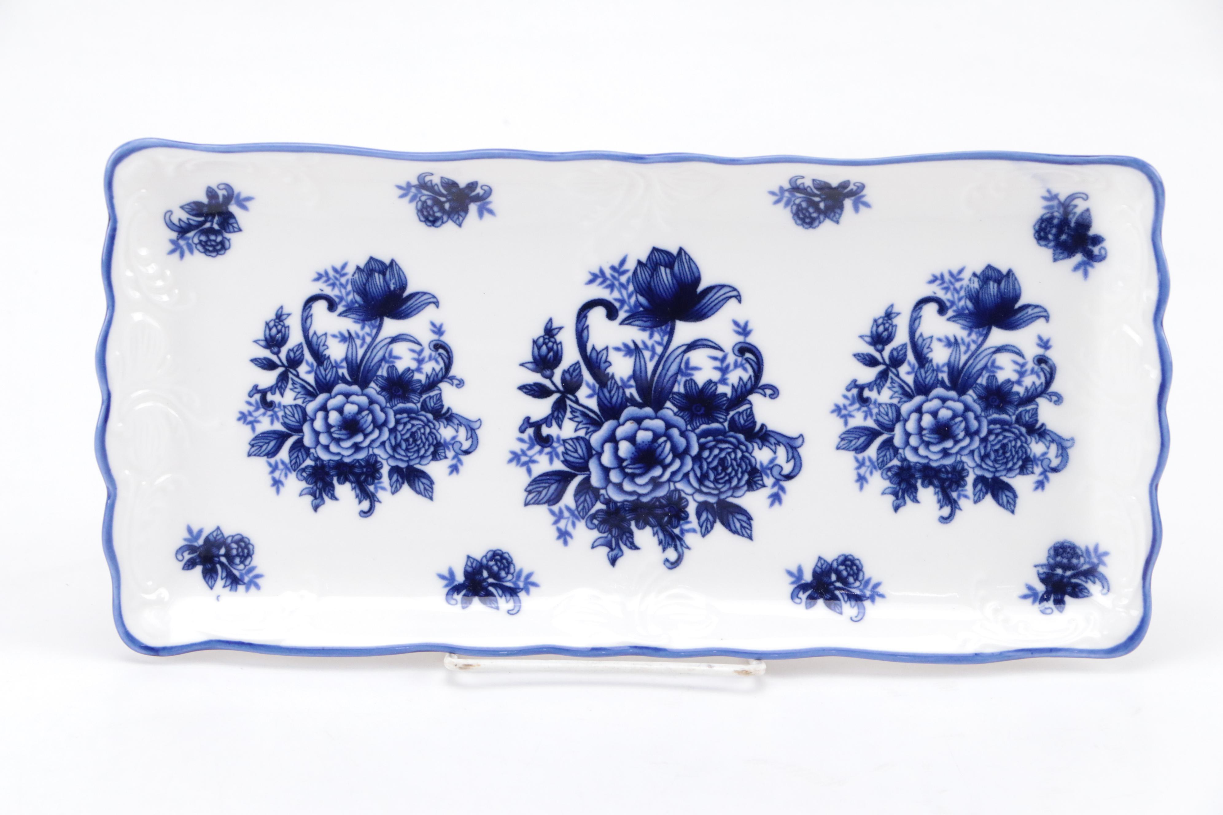Wedgwood "Ferrara" Mulberry Transferware Plates with Other Tableware