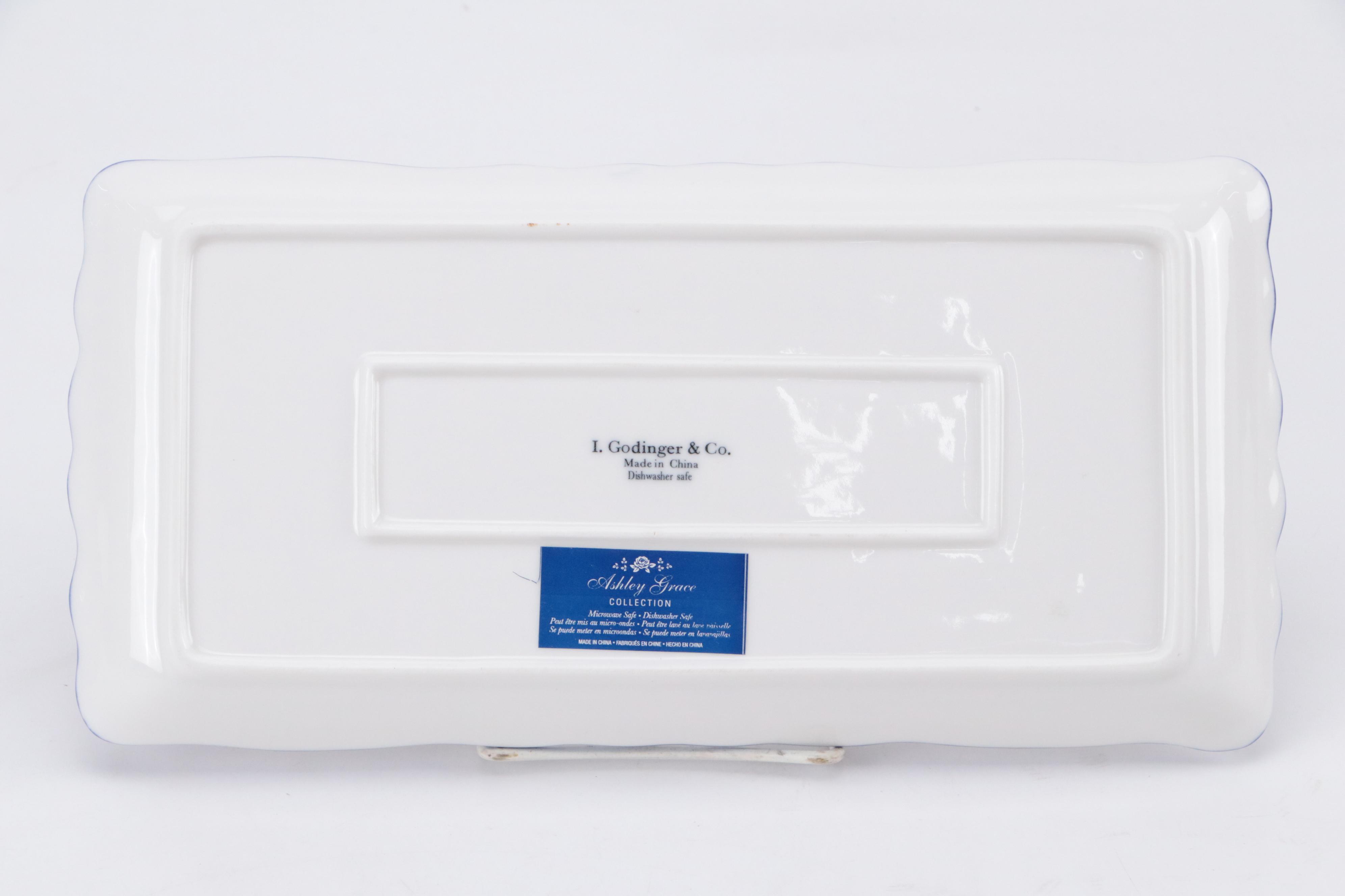 Wedgwood "Ferrara" Mulberry Transferware Plates with Other Tableware