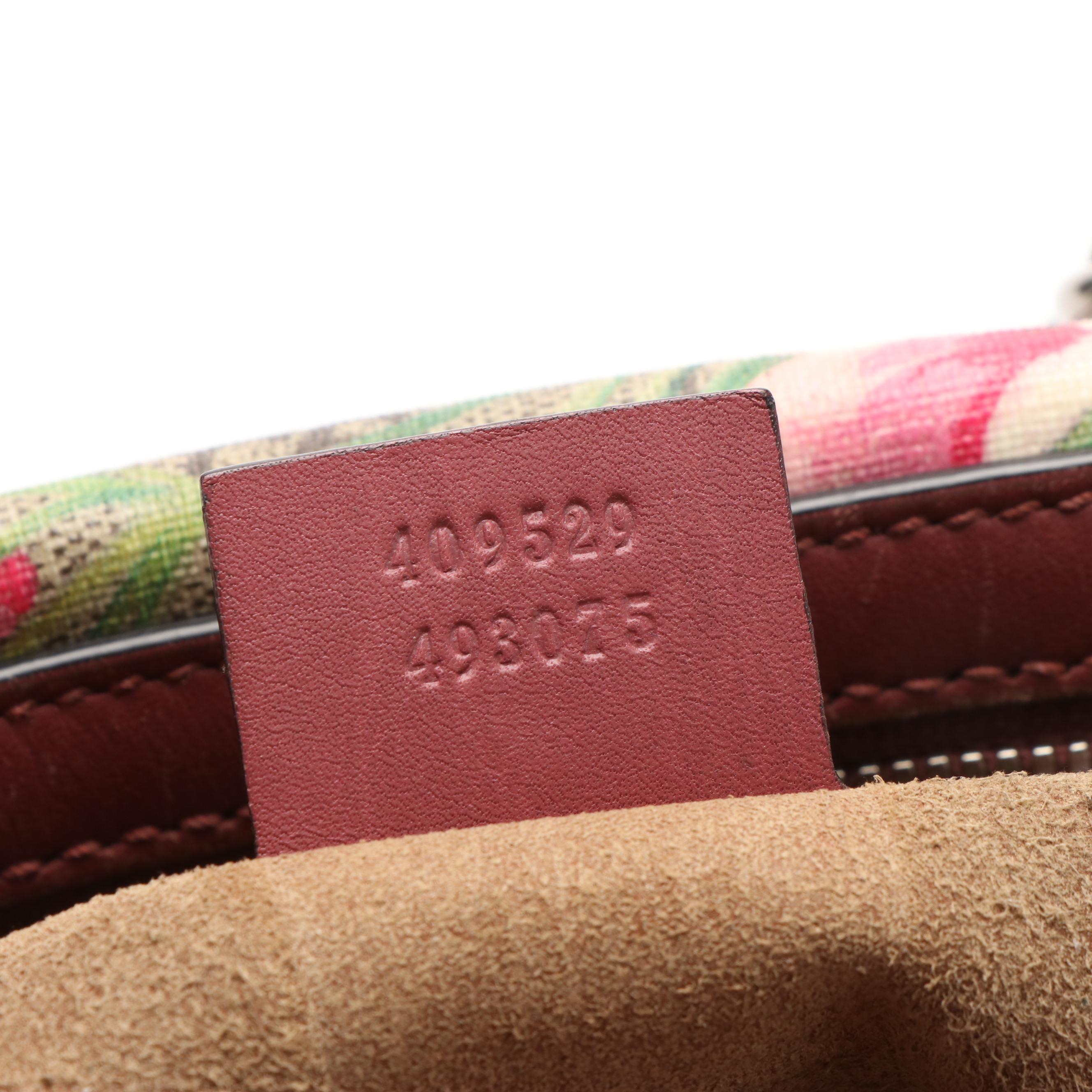 Gucci GG Blooms Supreme Canvas and Leather Boston Bag