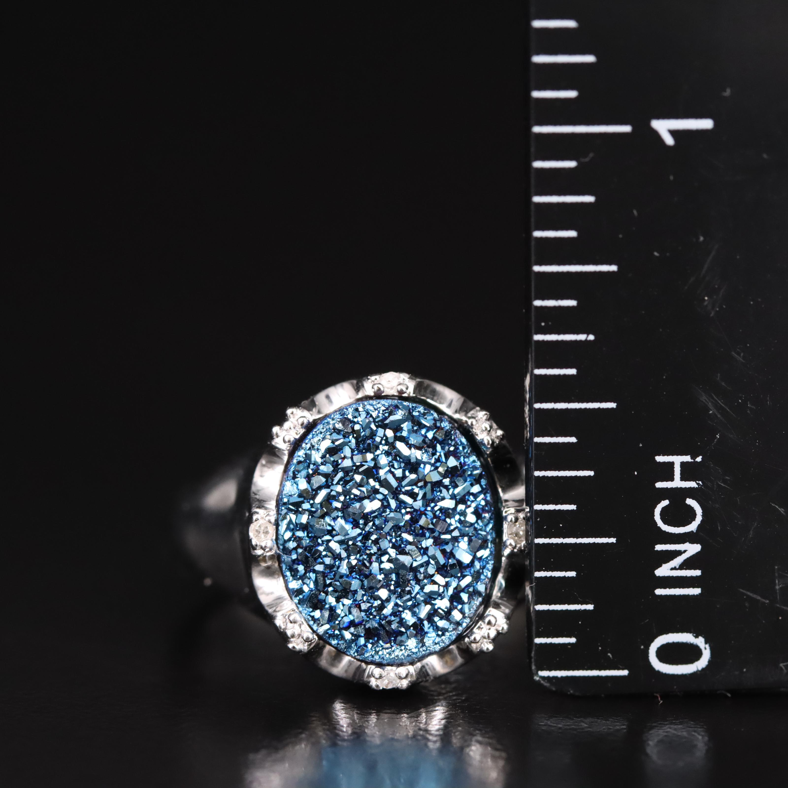 Sterling Rings Including Diamond, Sapphire and Tanzanite