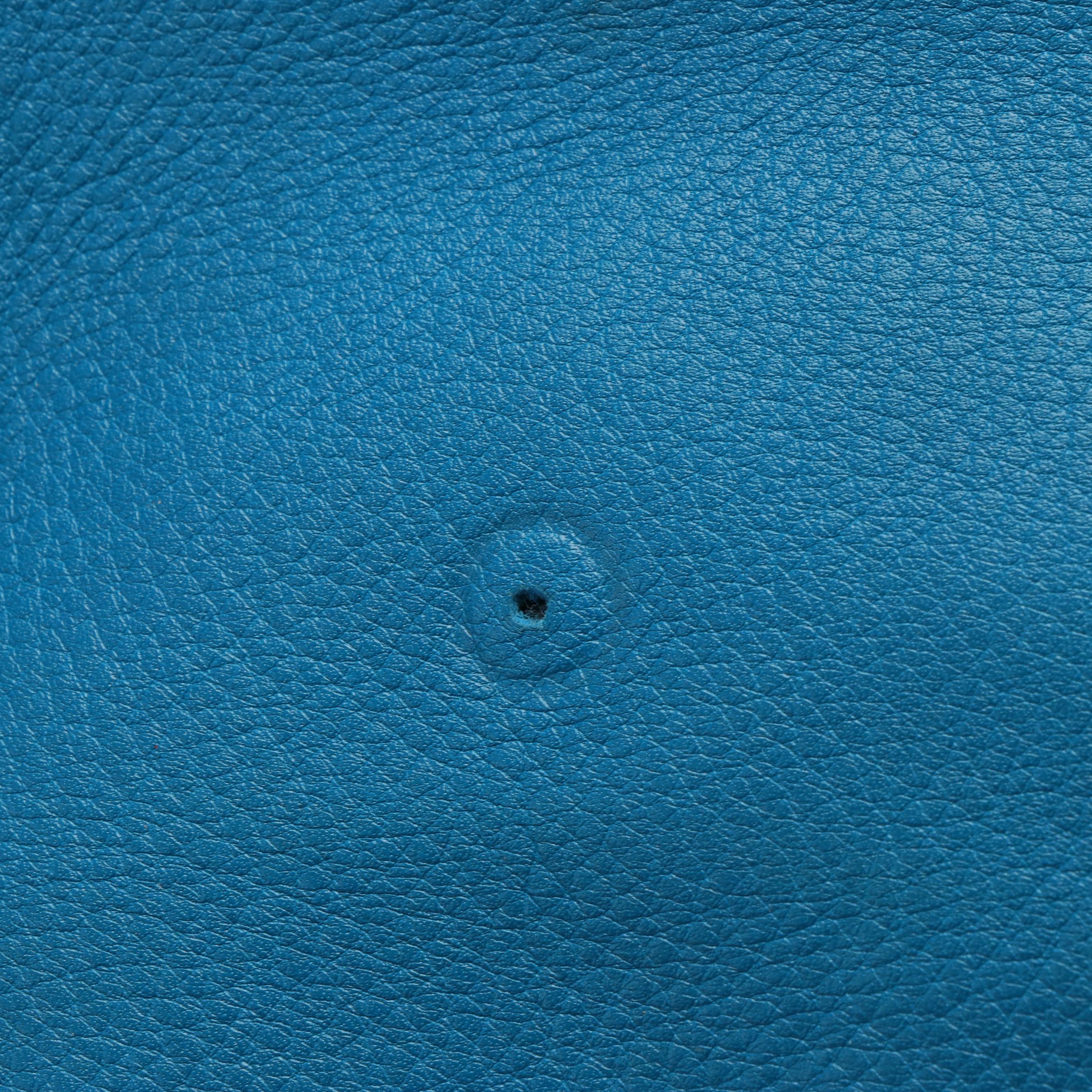 Gucci Soho Shoulder Tote in Blue Leather