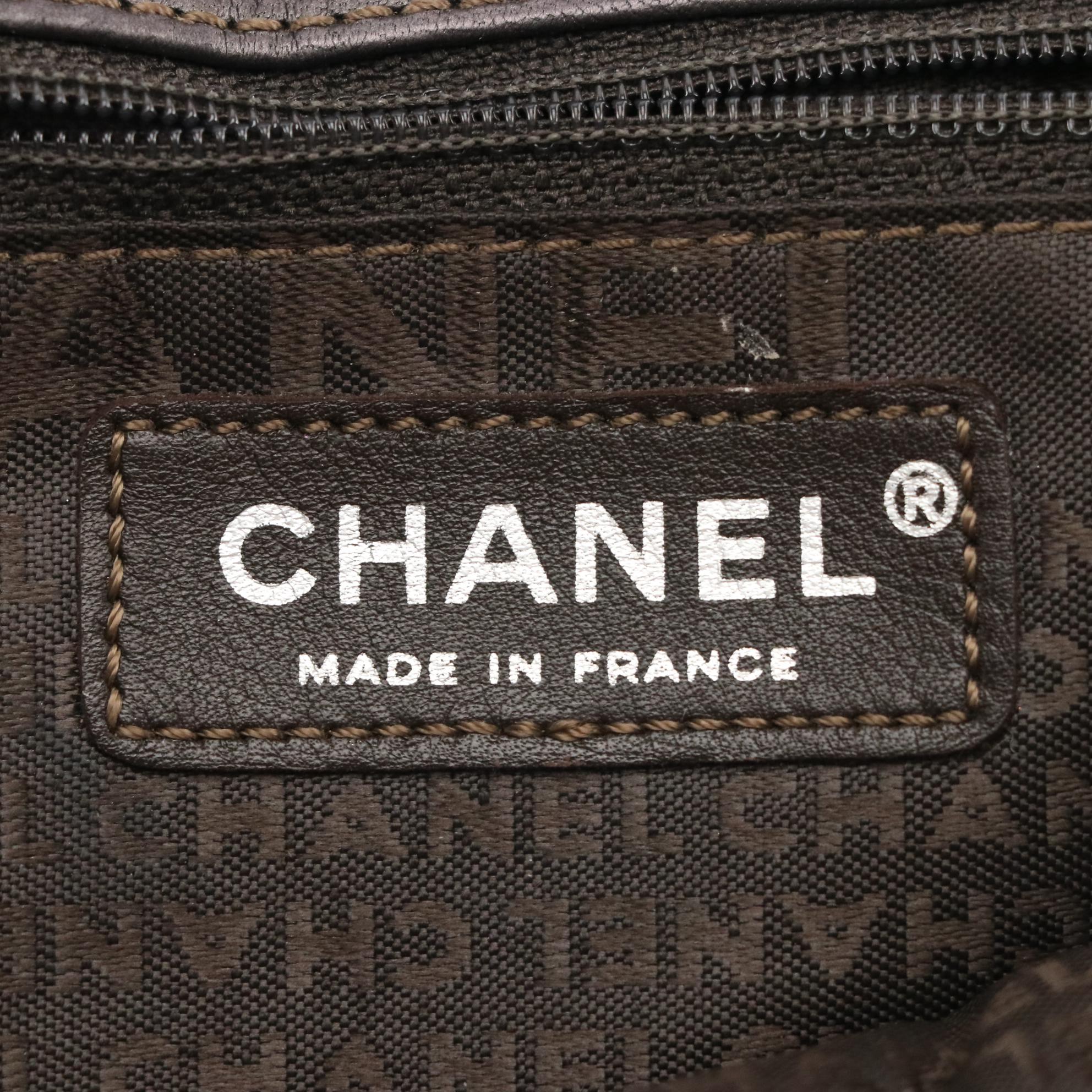 Chanel Quilted Metallic Leather CC Turnlock Flap Bag with Interwoven Strap