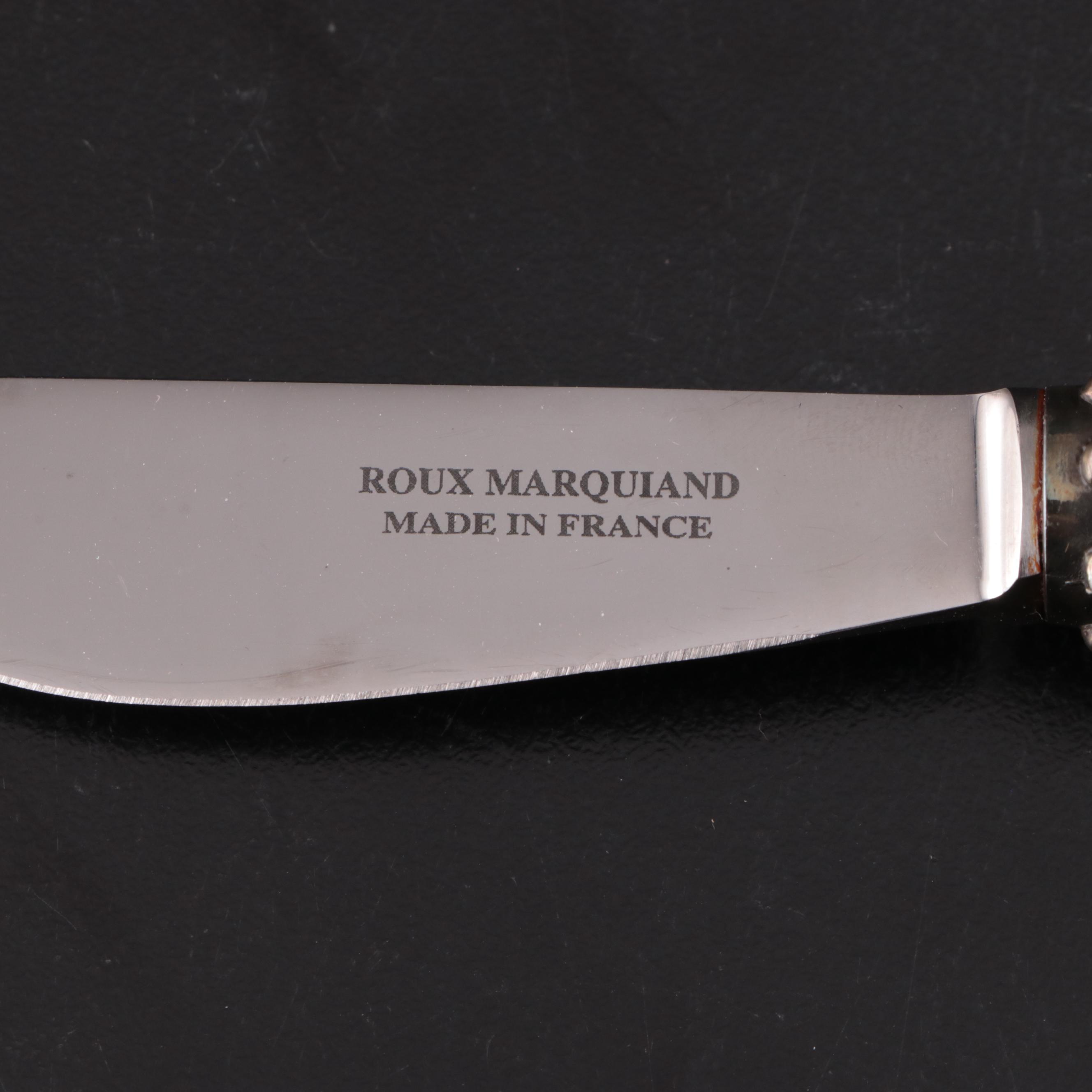 Laguiole Pakkawood and Stainless Steel Steak Knives with Butter Dish EBTH