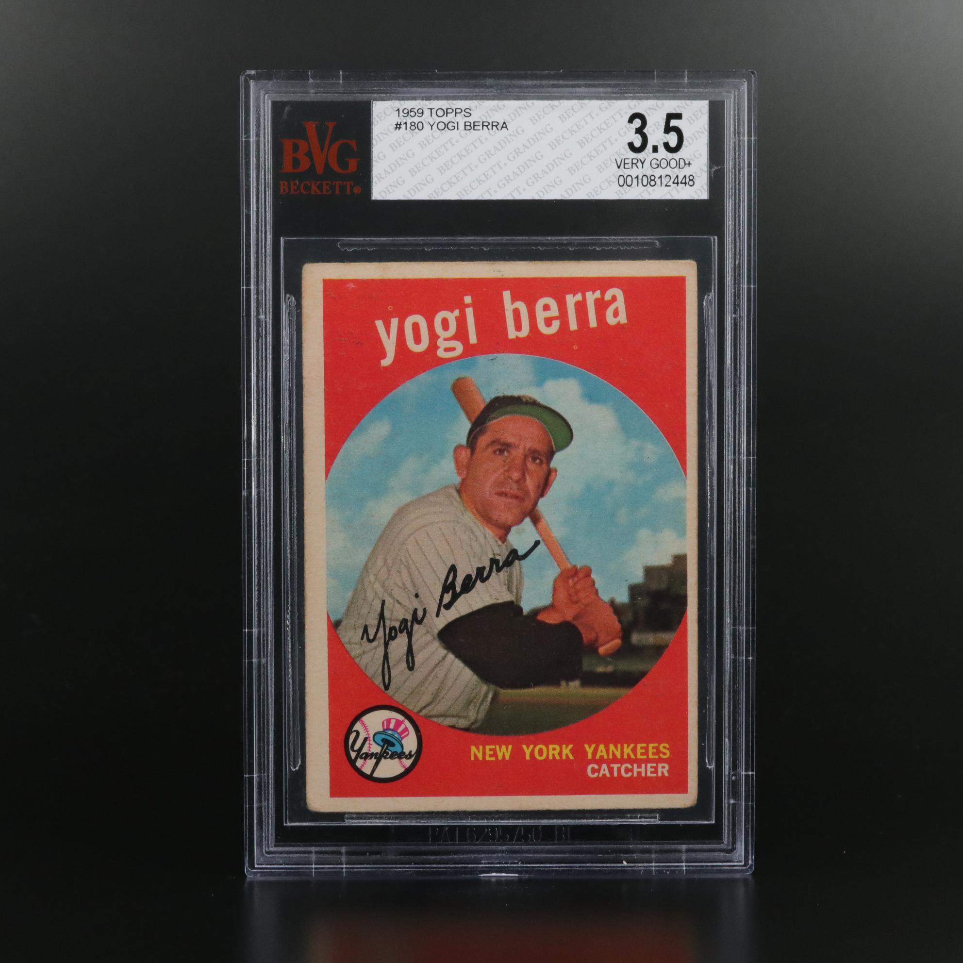 1959 Topps Yogi Berra Graded BVG 3.5