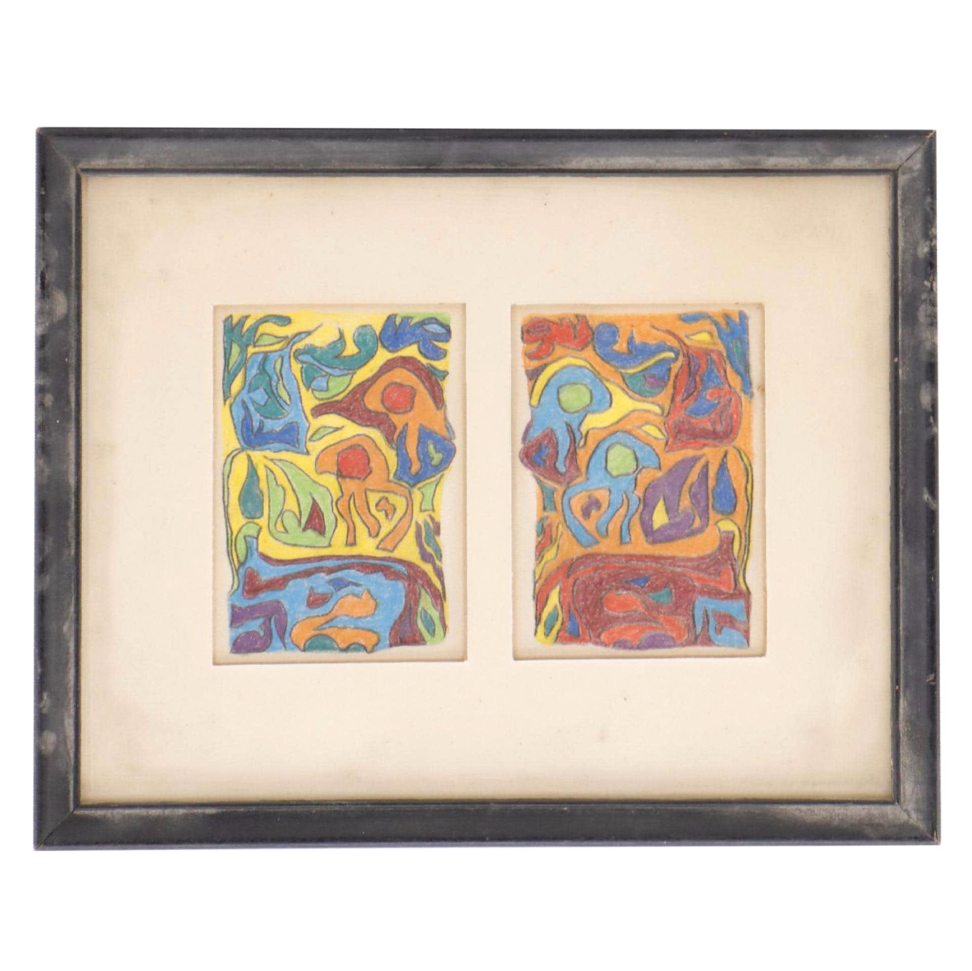 Abstract Colored Pencil Drawings