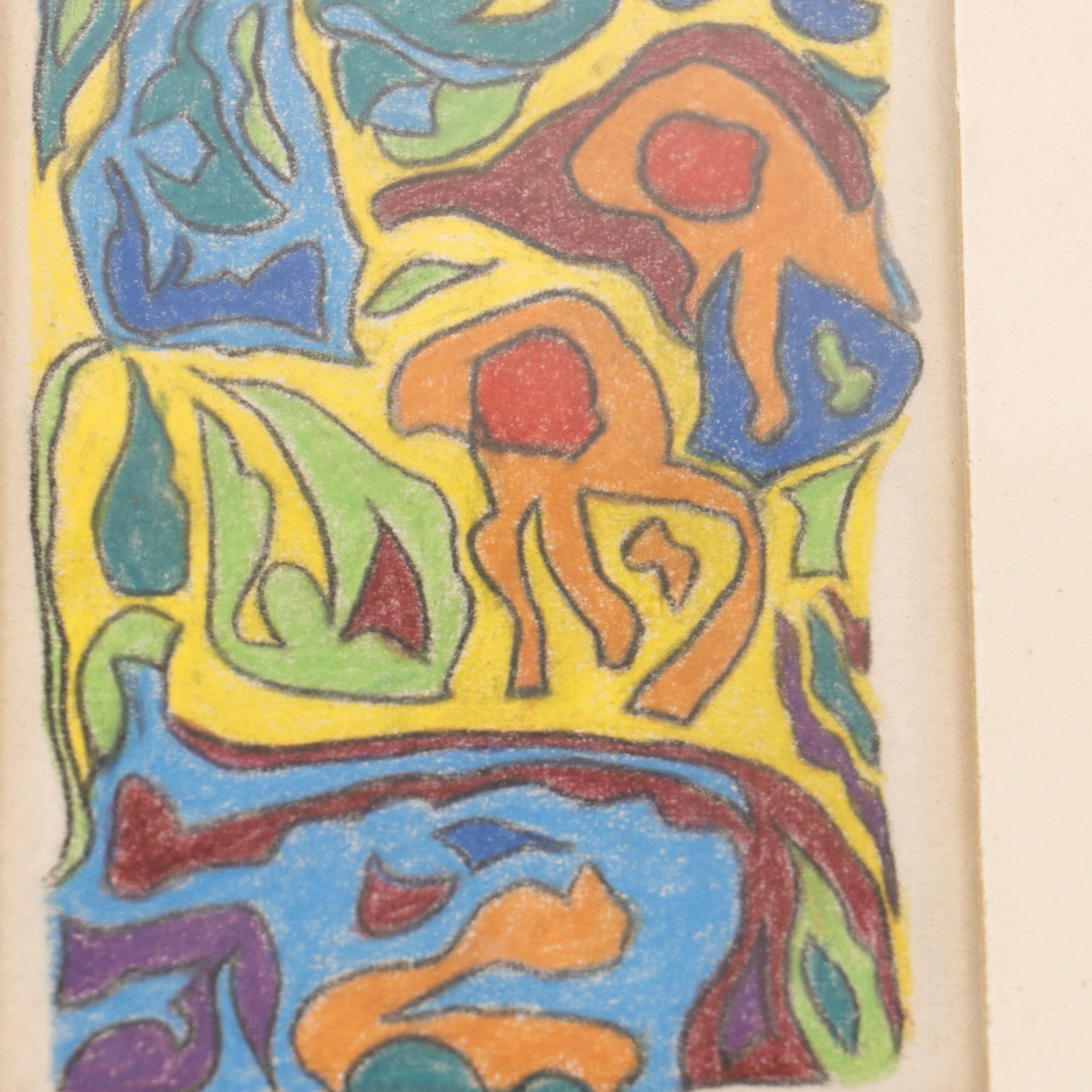 Abstract Colored Pencil Drawings