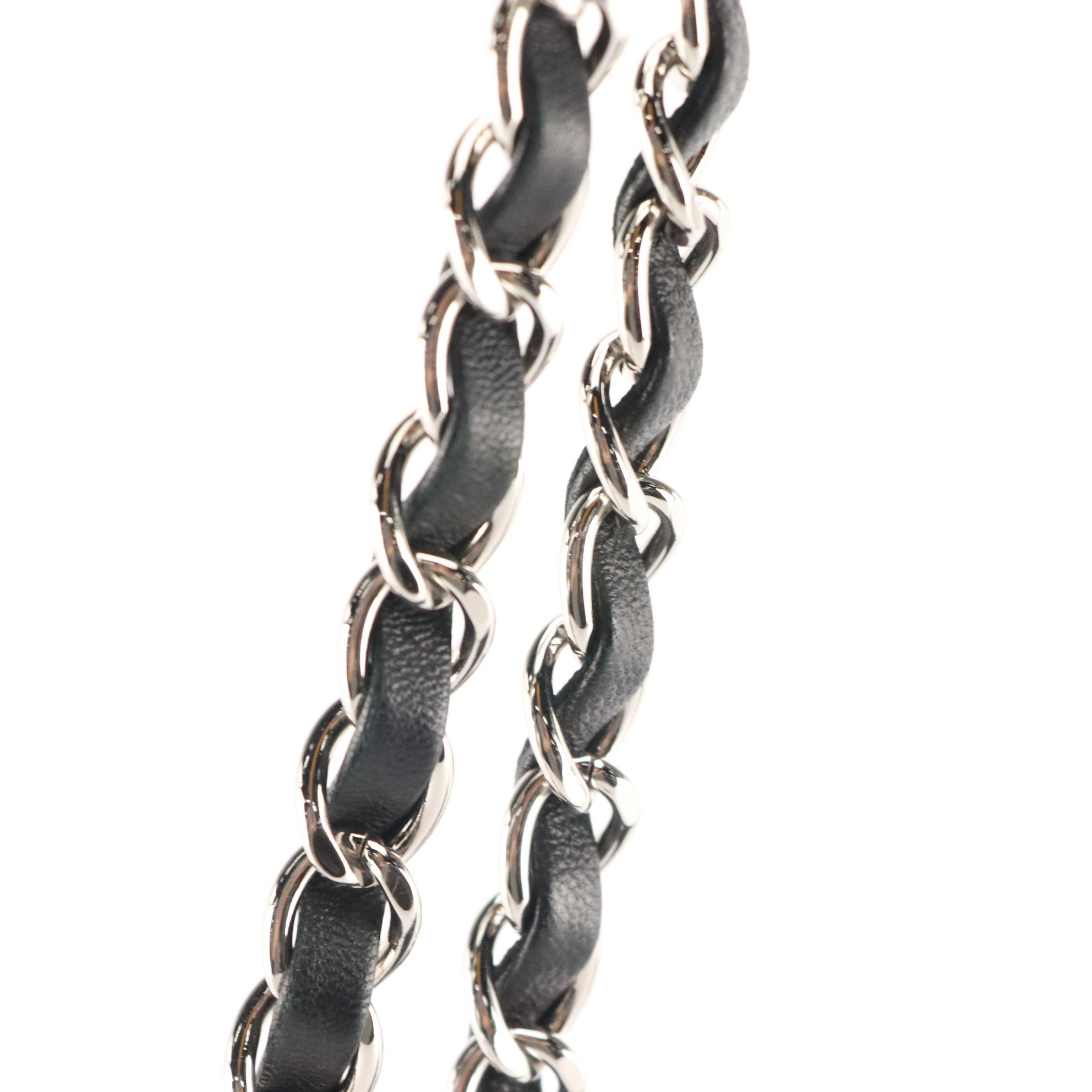 Chanel Ultimate Stitch Python Charcoal Lambskin Leather Flap Bag