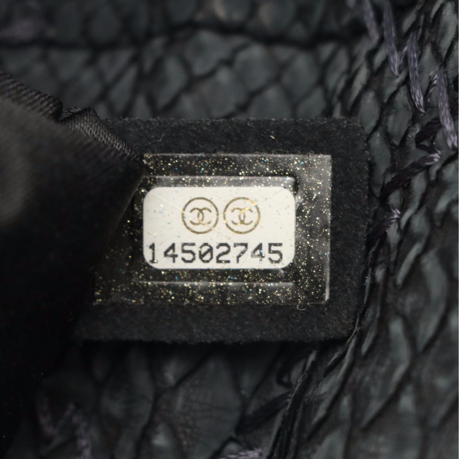 Chanel Ultimate Stitch Python Charcoal Lambskin Leather Flap Bag