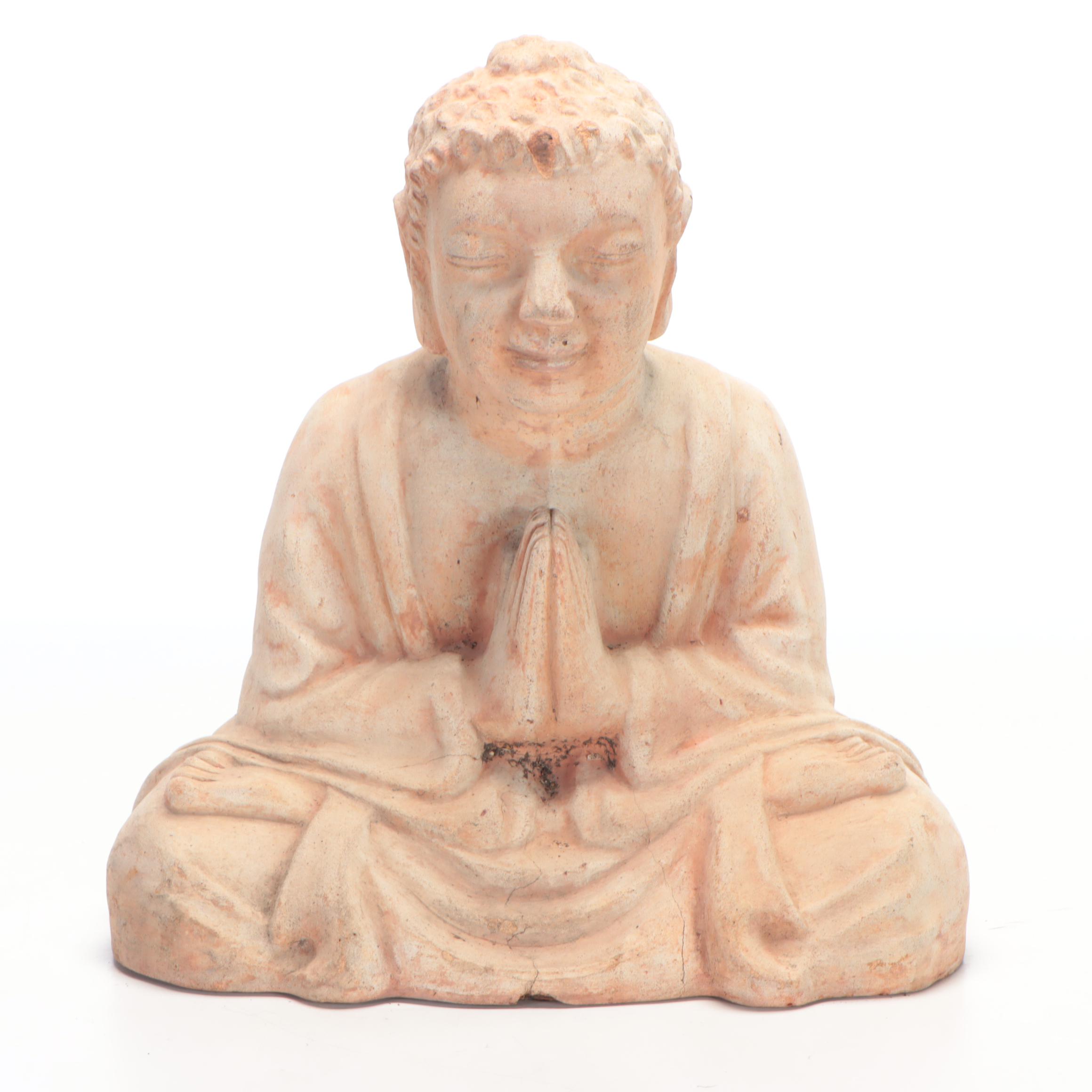 Molded Terracotta Statue of the Buddha