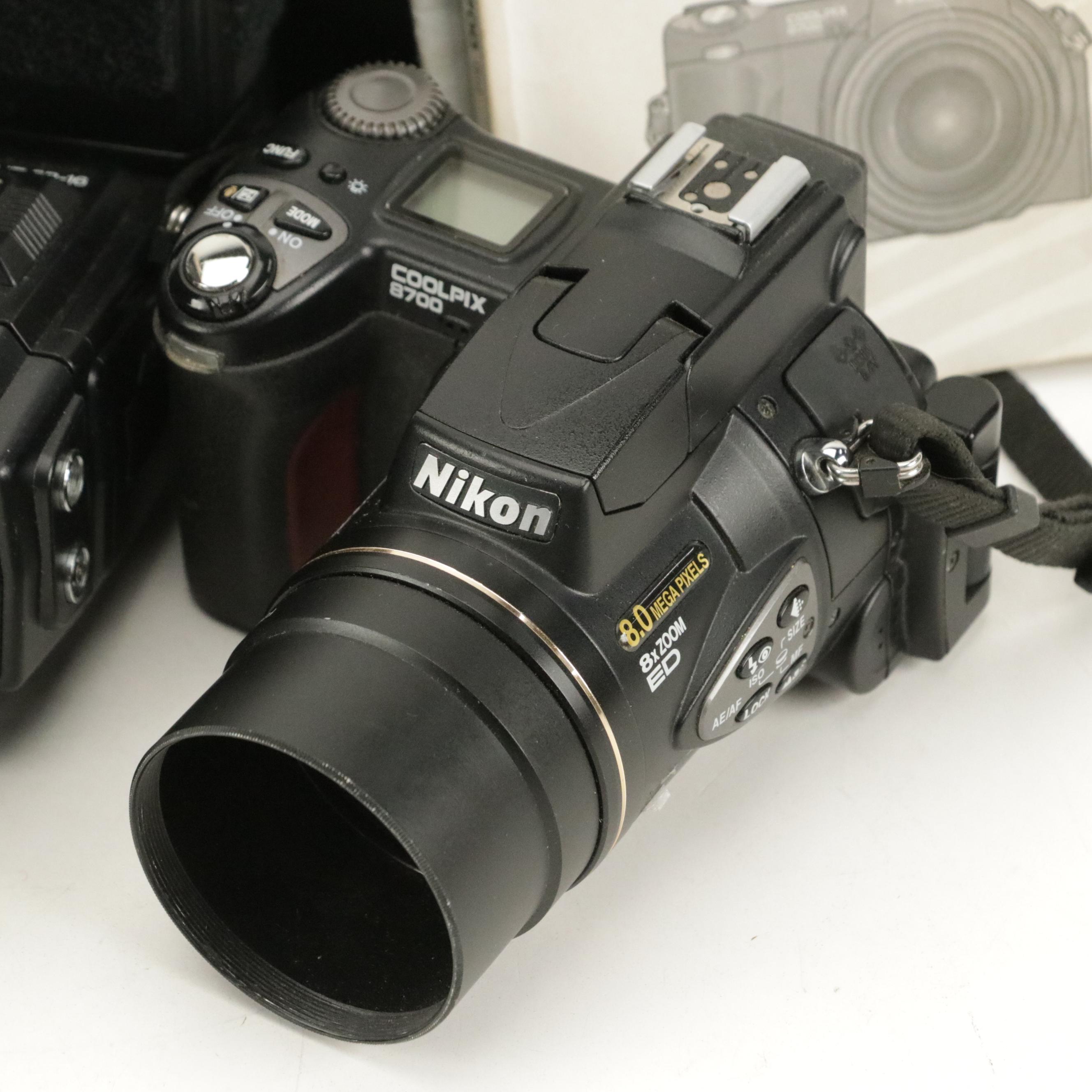 Nikon "Coolpix 8700" SLR Camera and Samsung "S630" Digital Camera with More