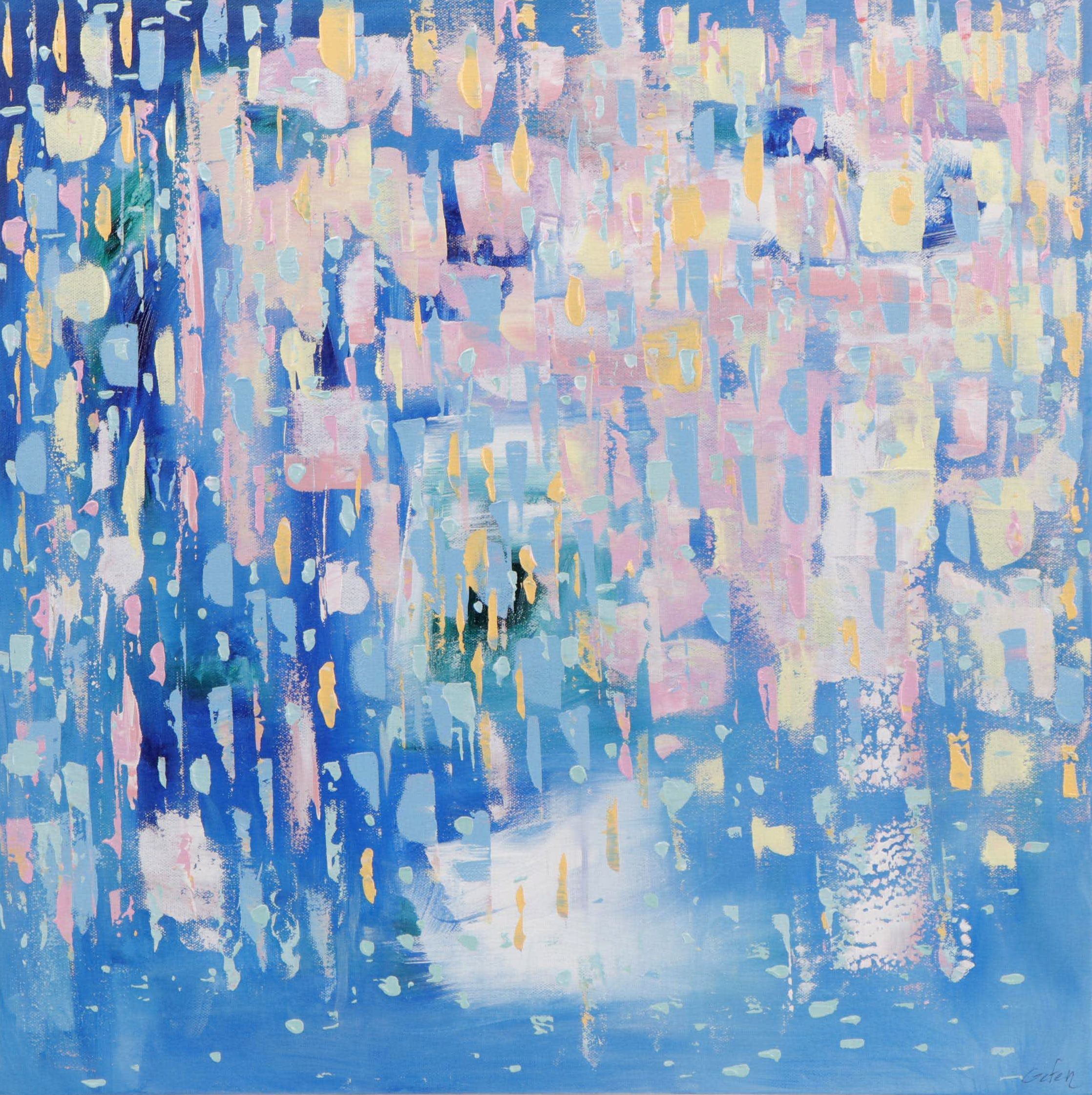 Saul Gefen Abstract Acrylic Painting, 2023