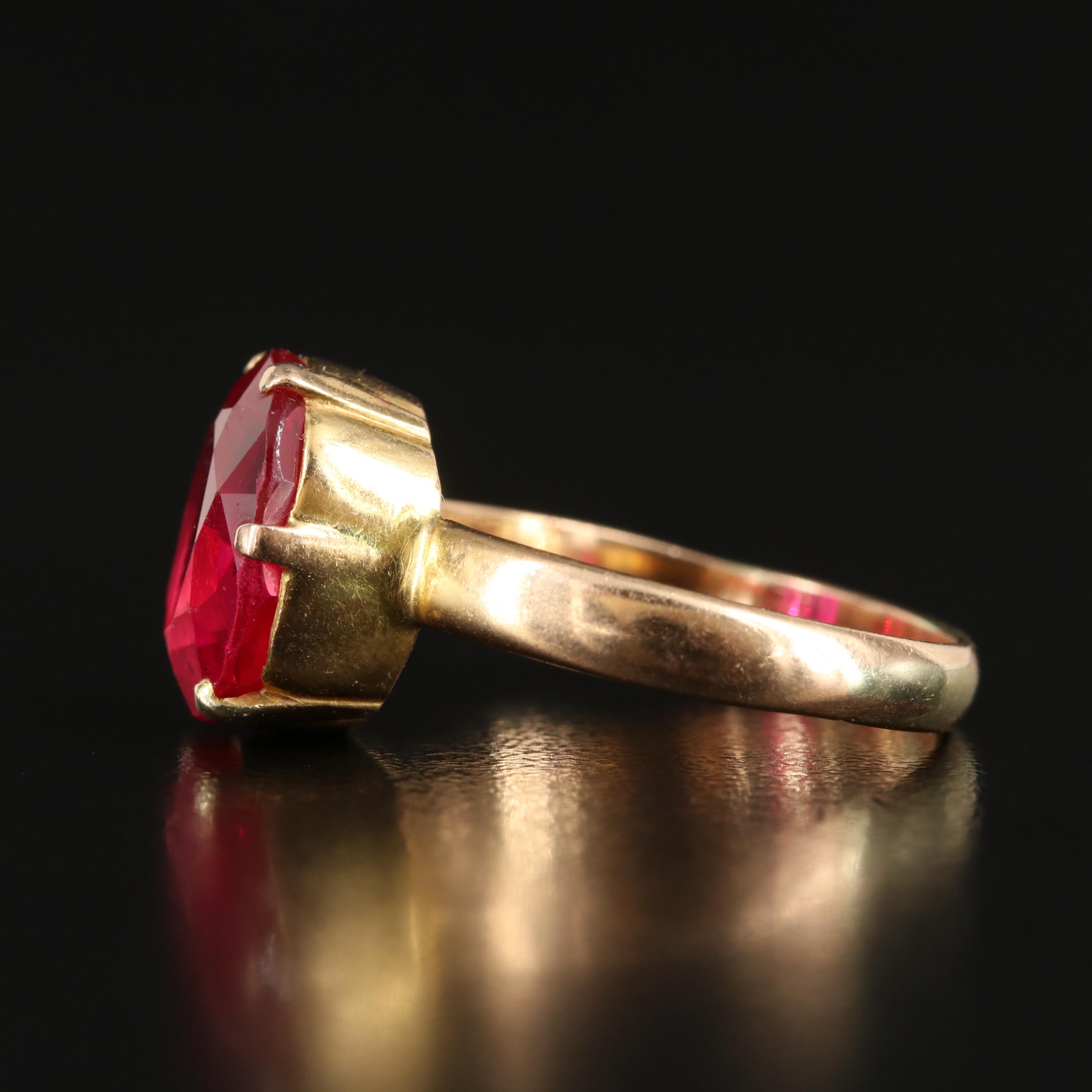 Vintage 18K Ruby Ring