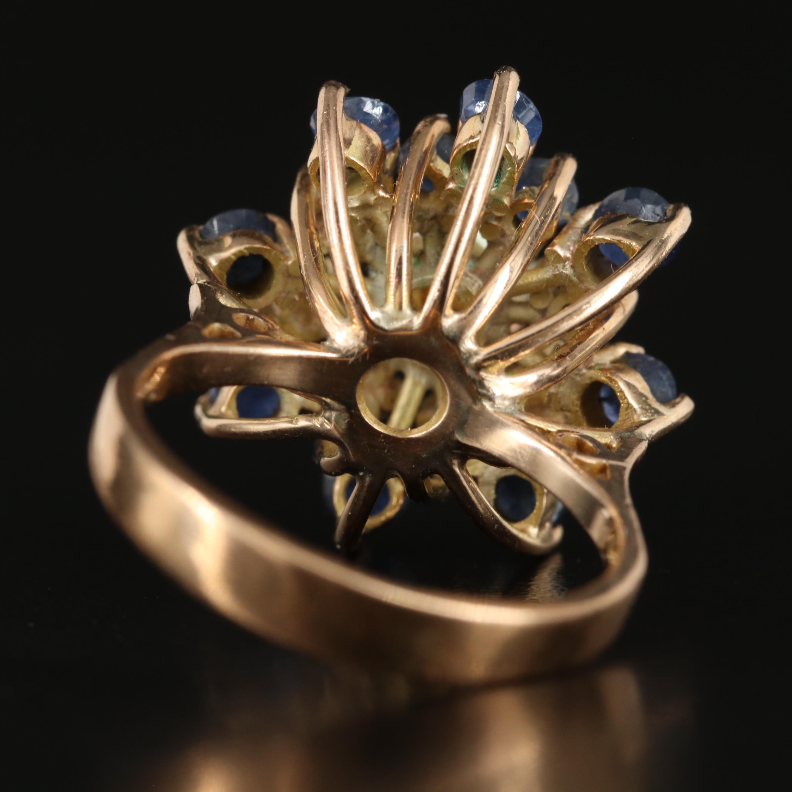 14K Pearl and Sapphire Ring