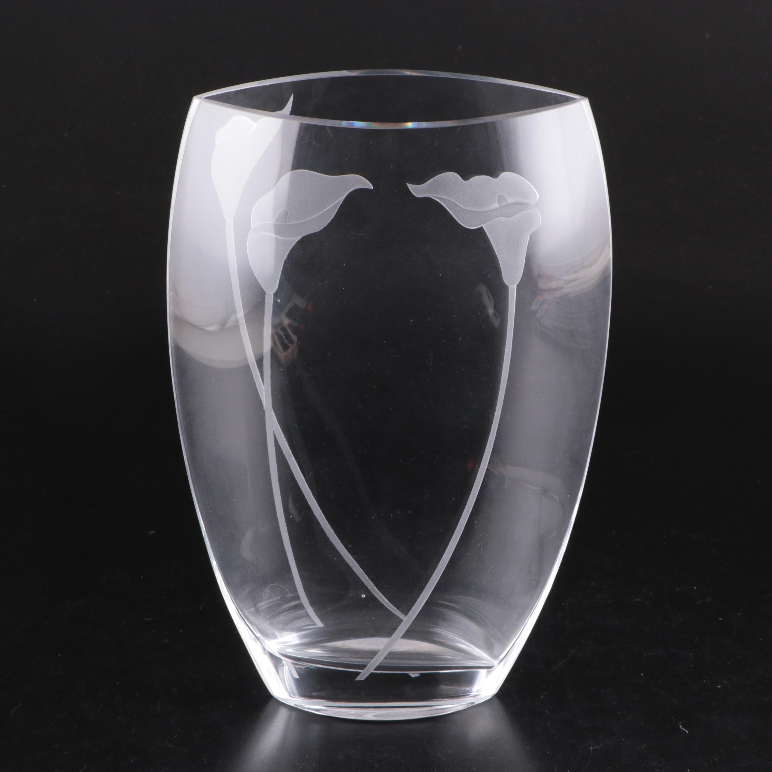 Mikasa "Calla Lily" Crystal Ellipse Vase