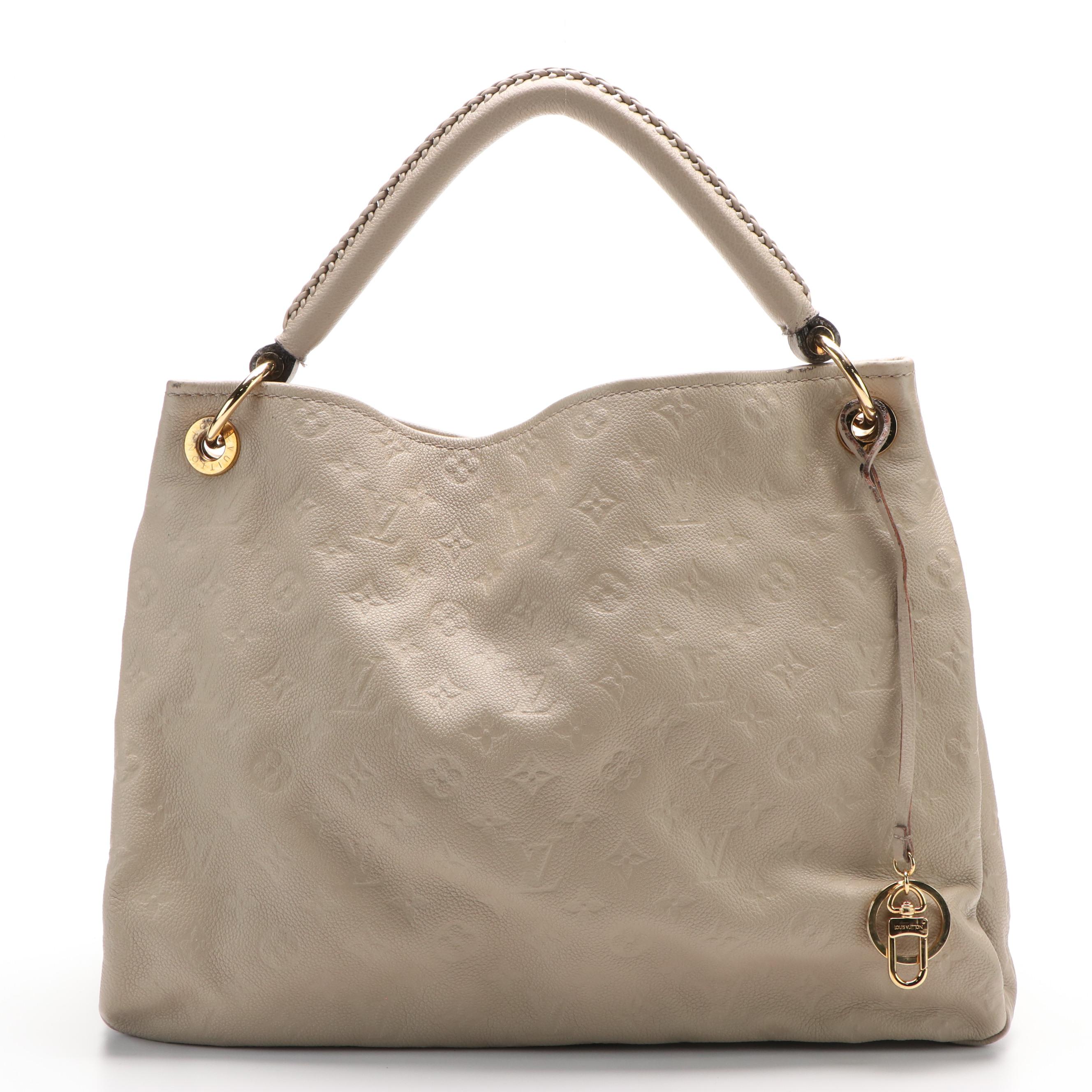 Louis Vuitton Artsy Shoulder Bag in Beige Monogram Empreinte Leather