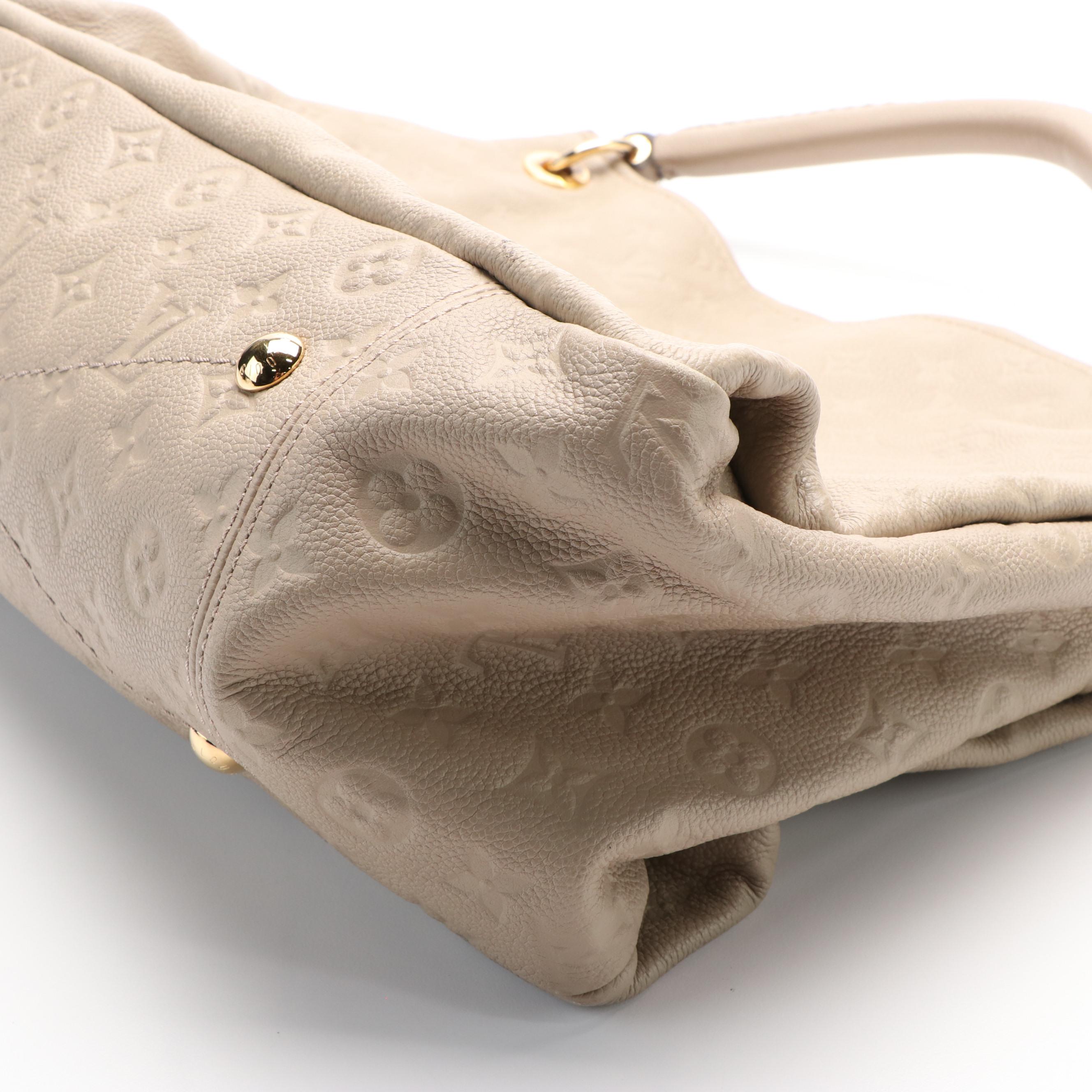Louis Vuitton Artsy Shoulder Bag in Beige Monogram Empreinte Leather
