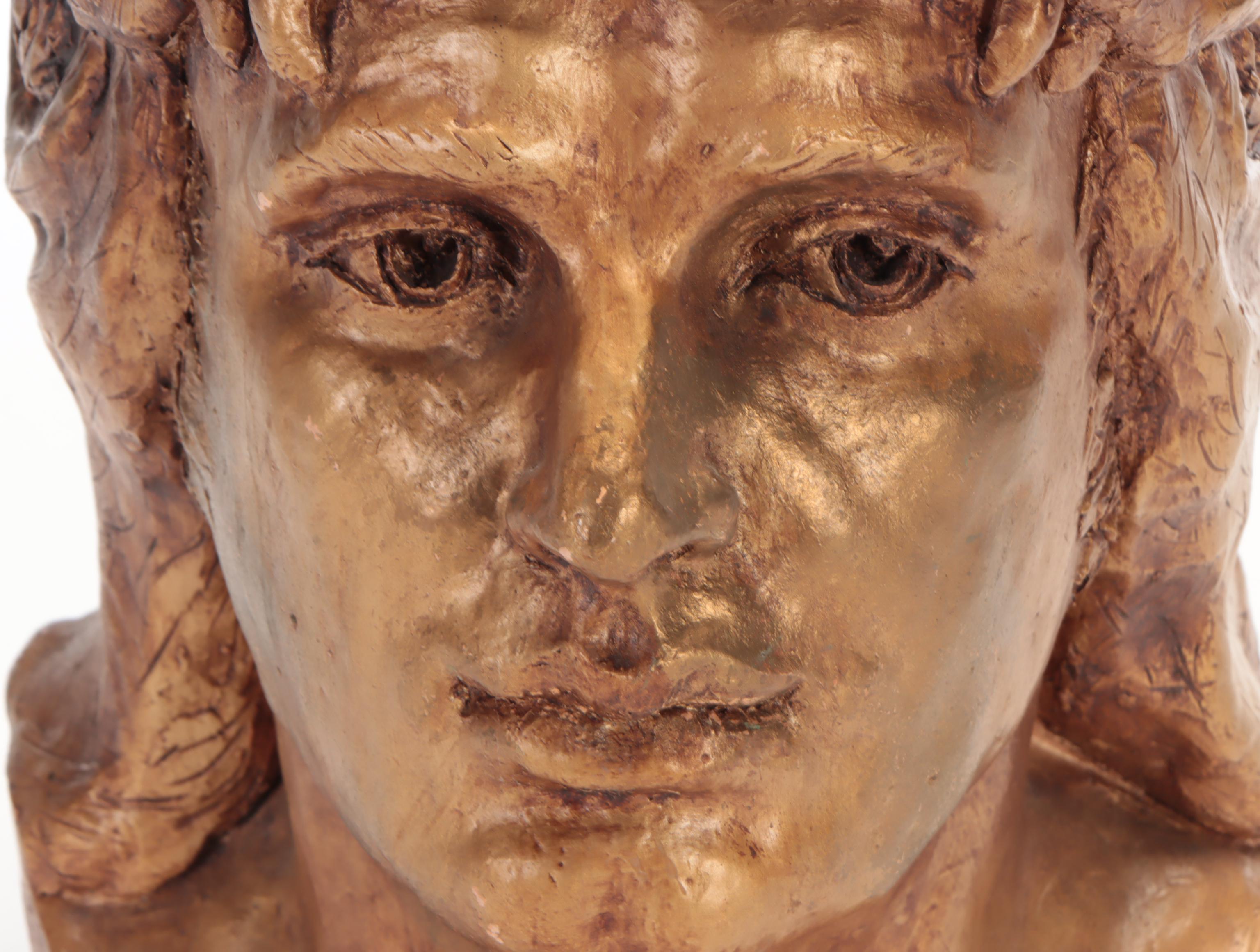 Ceramic Greco-Roman Style Bust of Hercules