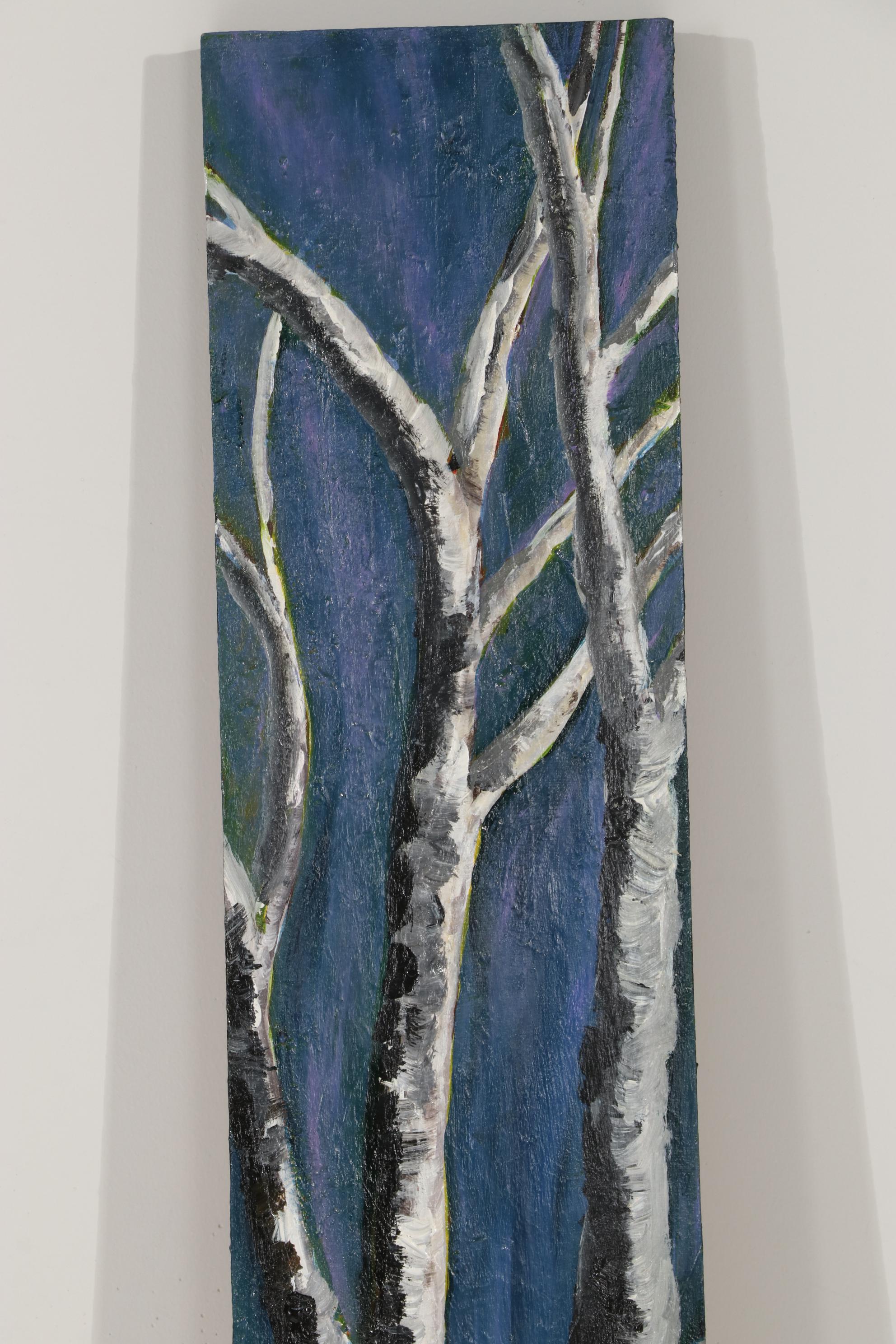 Acrylic Painting of Birch Branches
