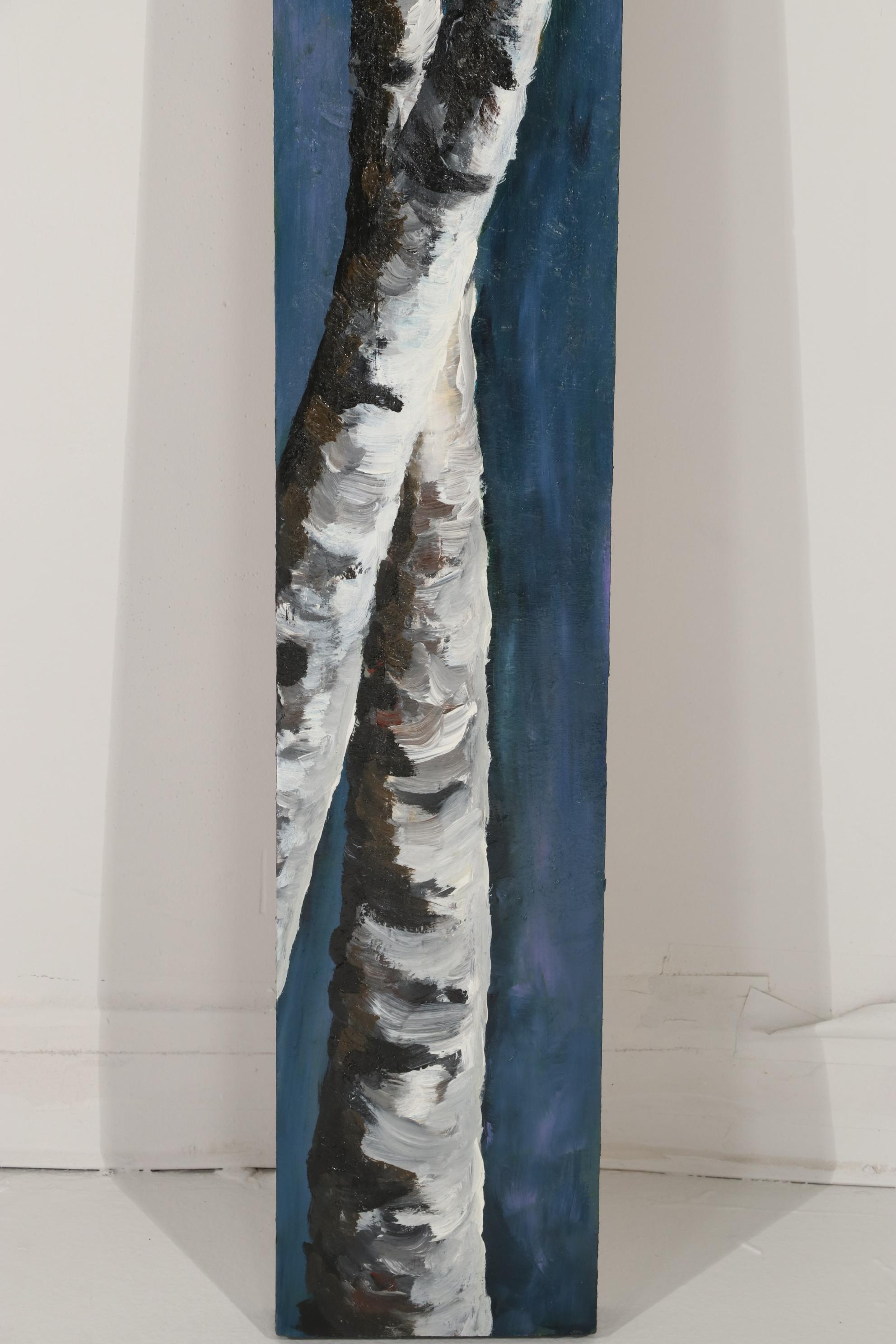 Acrylic Painting of Birch Branches