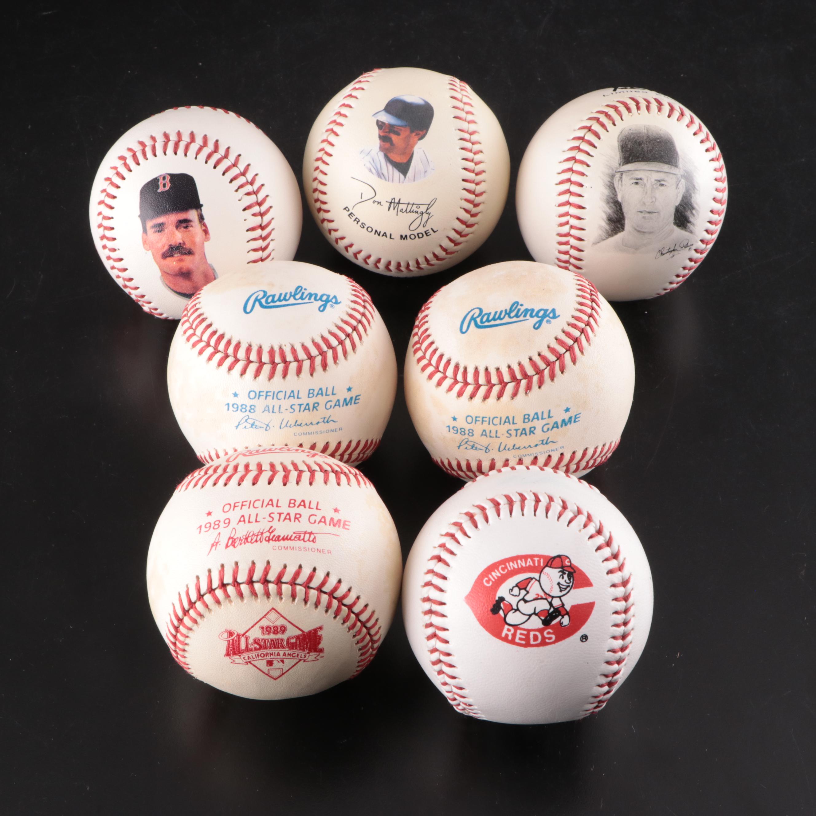 Rawlings Offical All-Star Game Baseballs with Nolan Ryan Fotoball and More