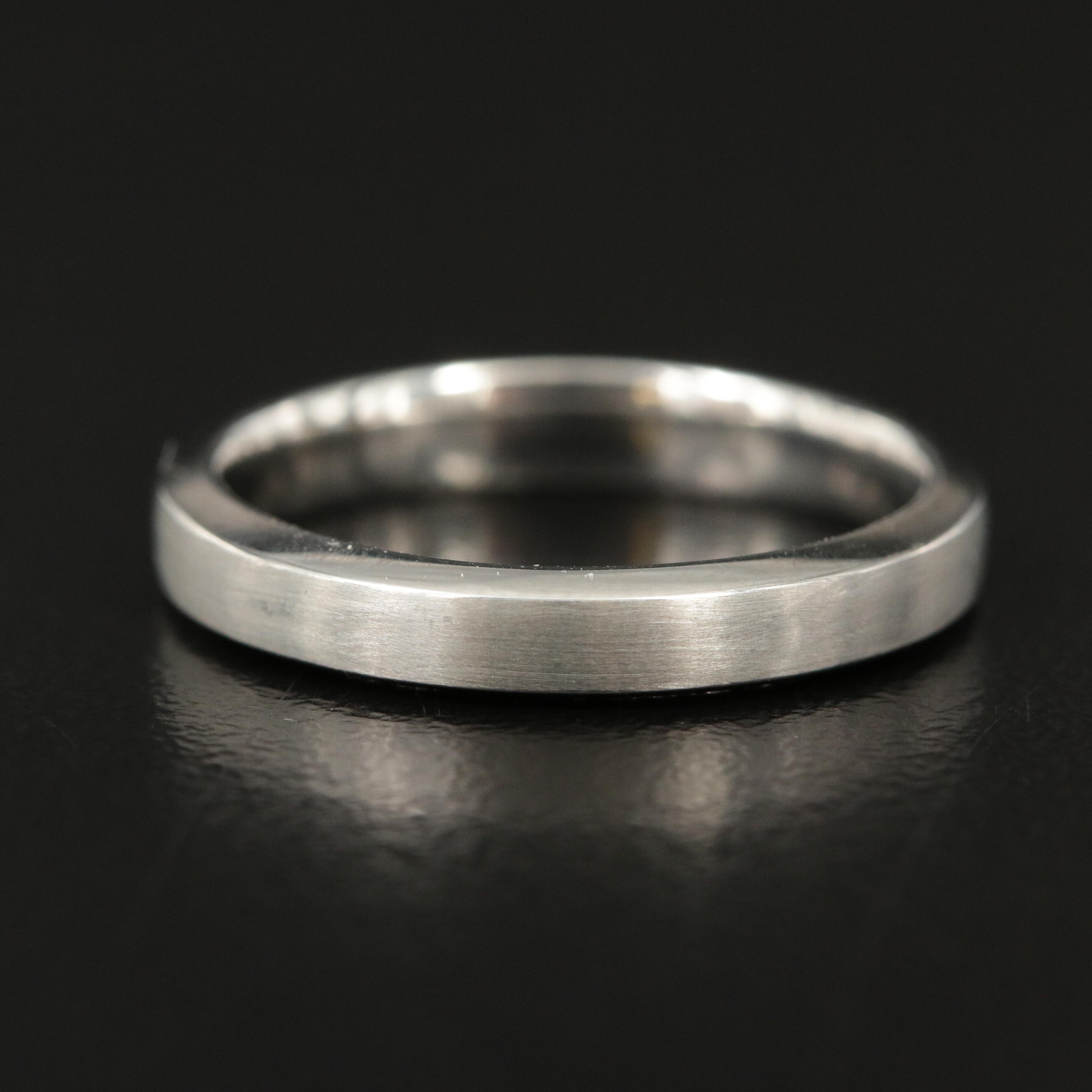 Tiffany & Co. "The Charles Tiffany" Platinum Satin Finish Band