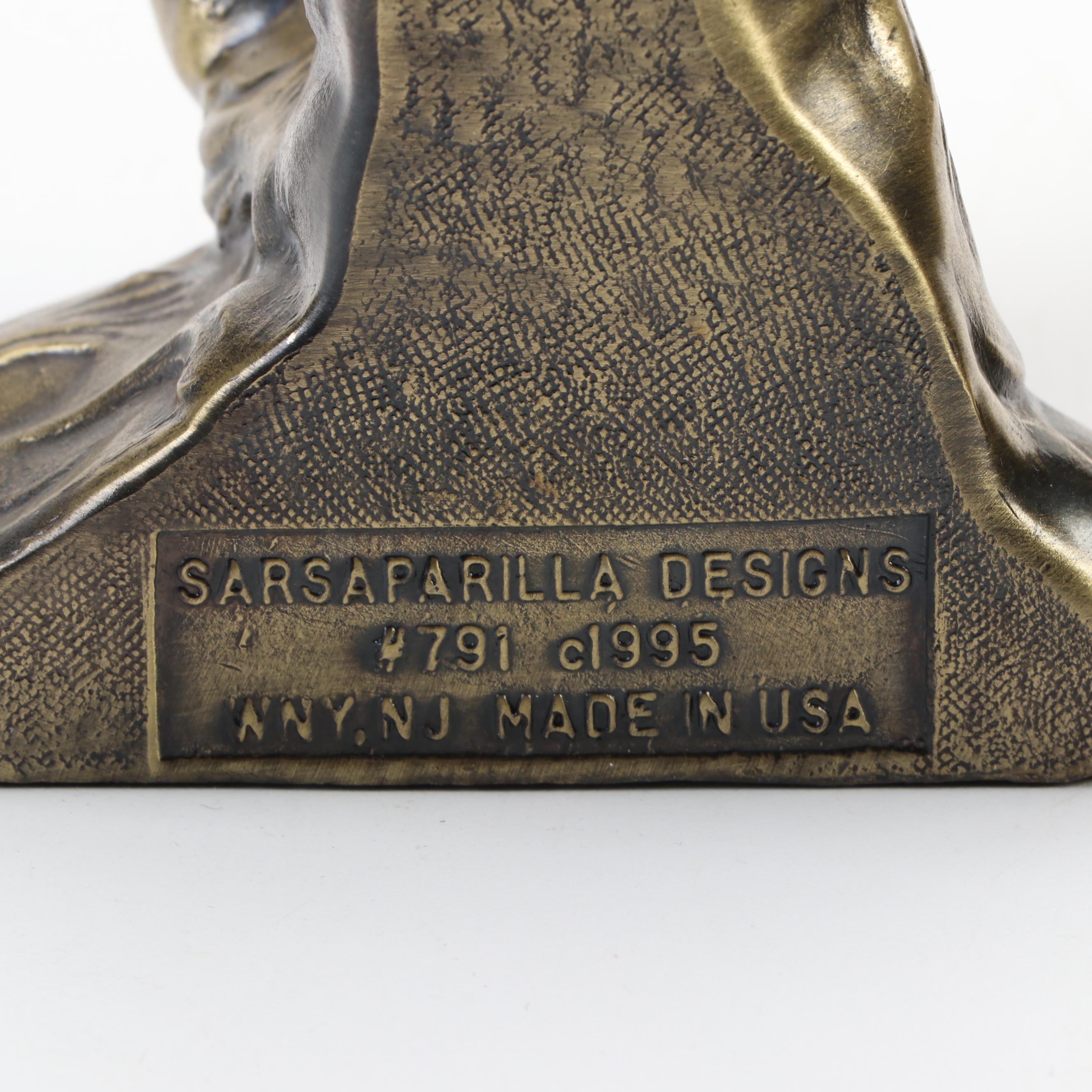 Sarsaparilla Designs Art Deco Style Brass Airplane Bookends